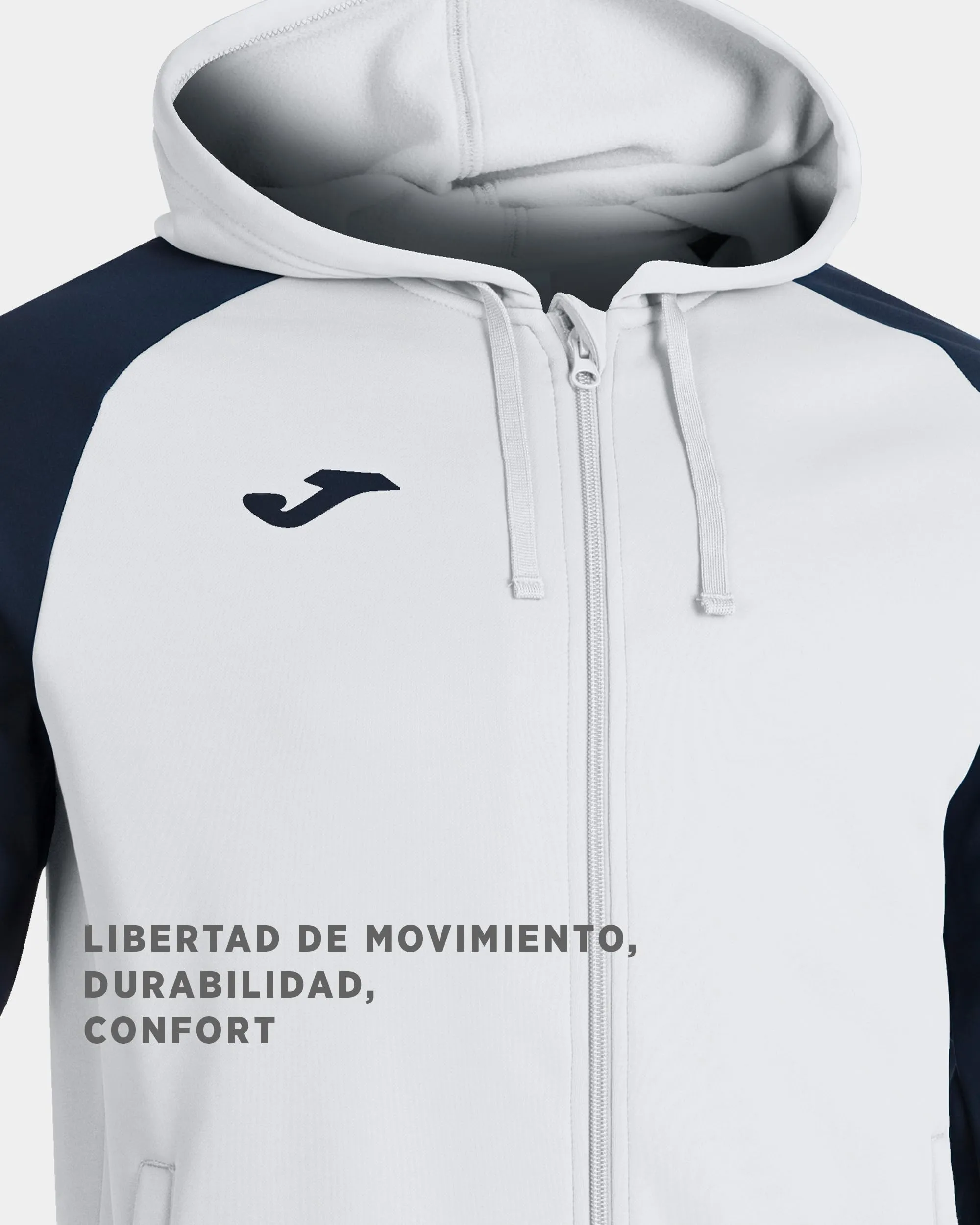 Joma Academy IV Giacca con Cappuccio, Navy - Bianco, XS - immagine 2