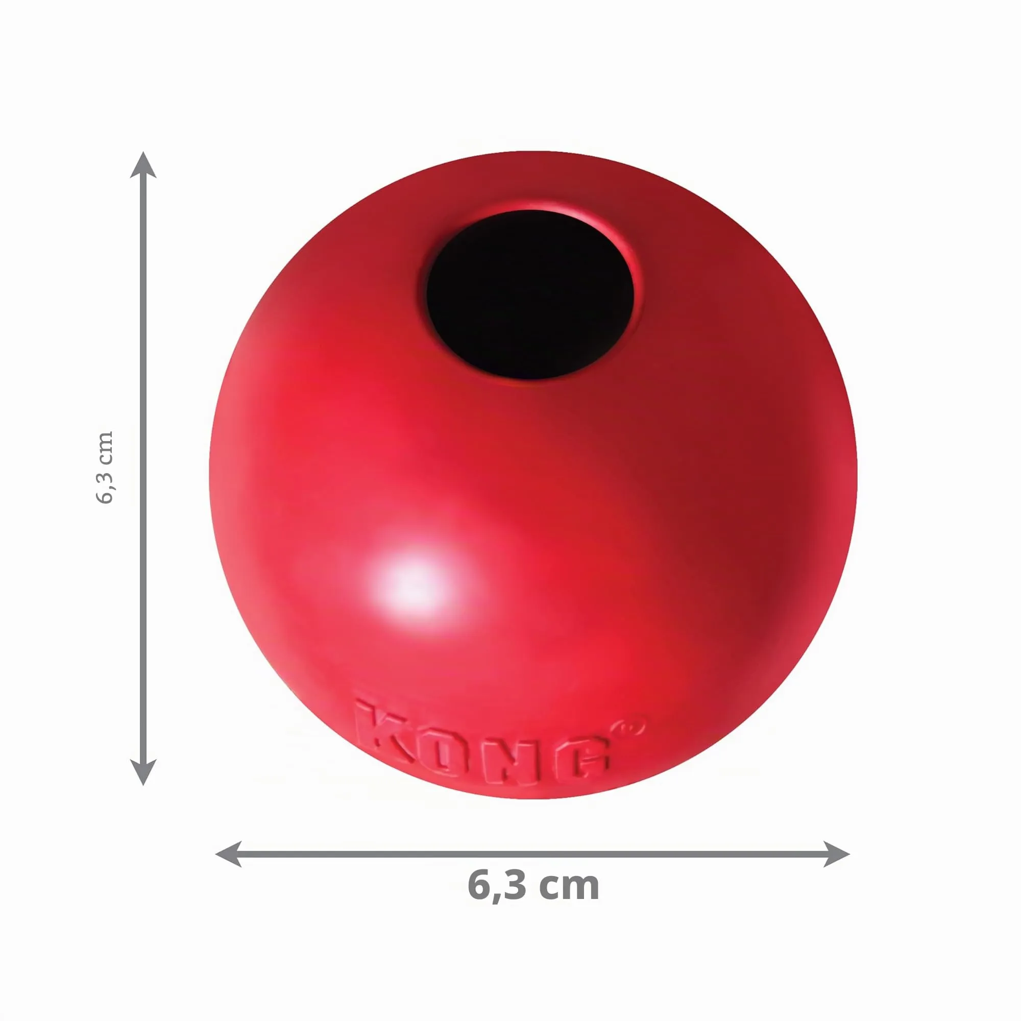 KONG Ball Palla da Riporto in Gomma, Rosso, Taglia Piccola - immagine 5