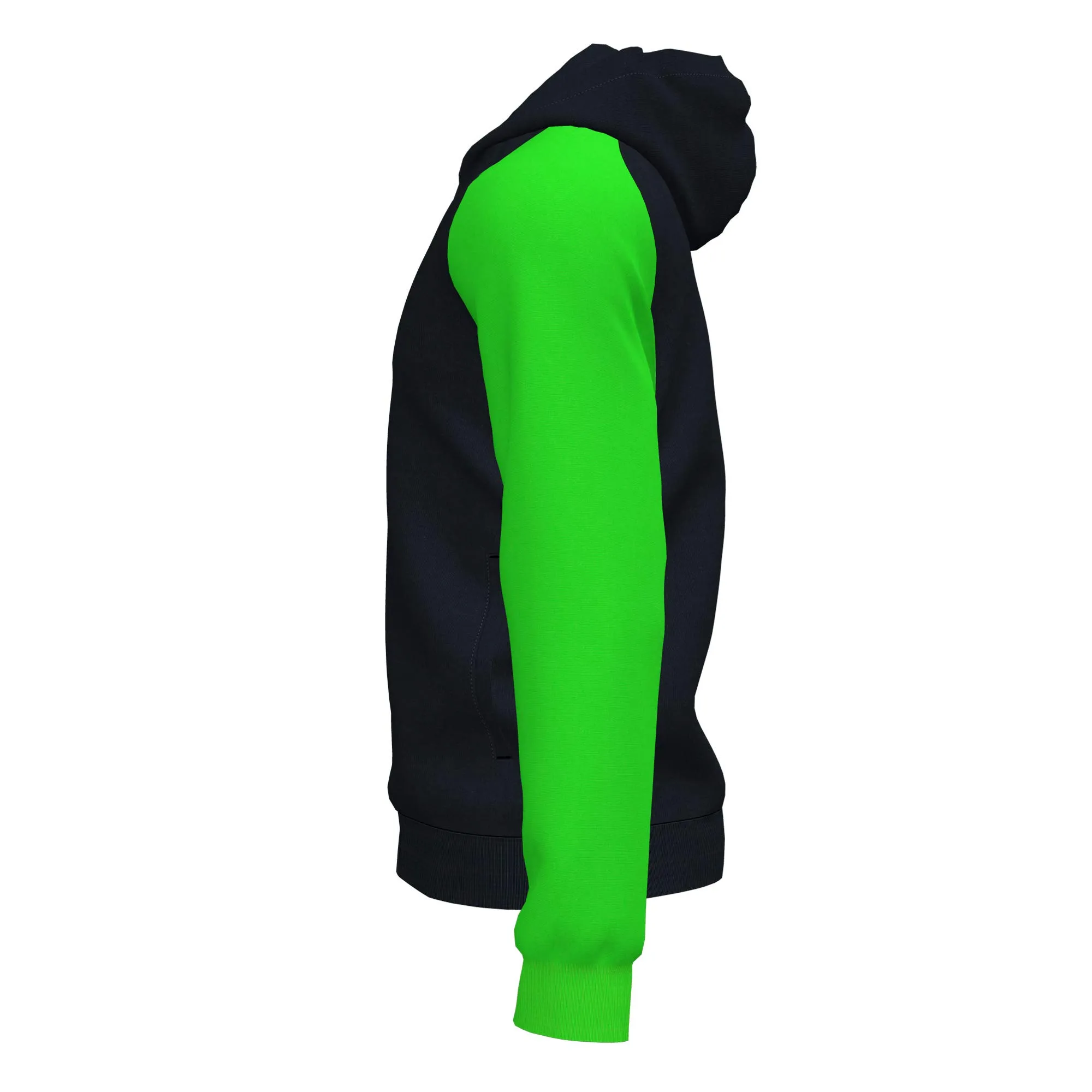 Joma Academy IV Giacca con Cappuccio 101967.117, Nero - Verde Fluor, XS - immagine 3