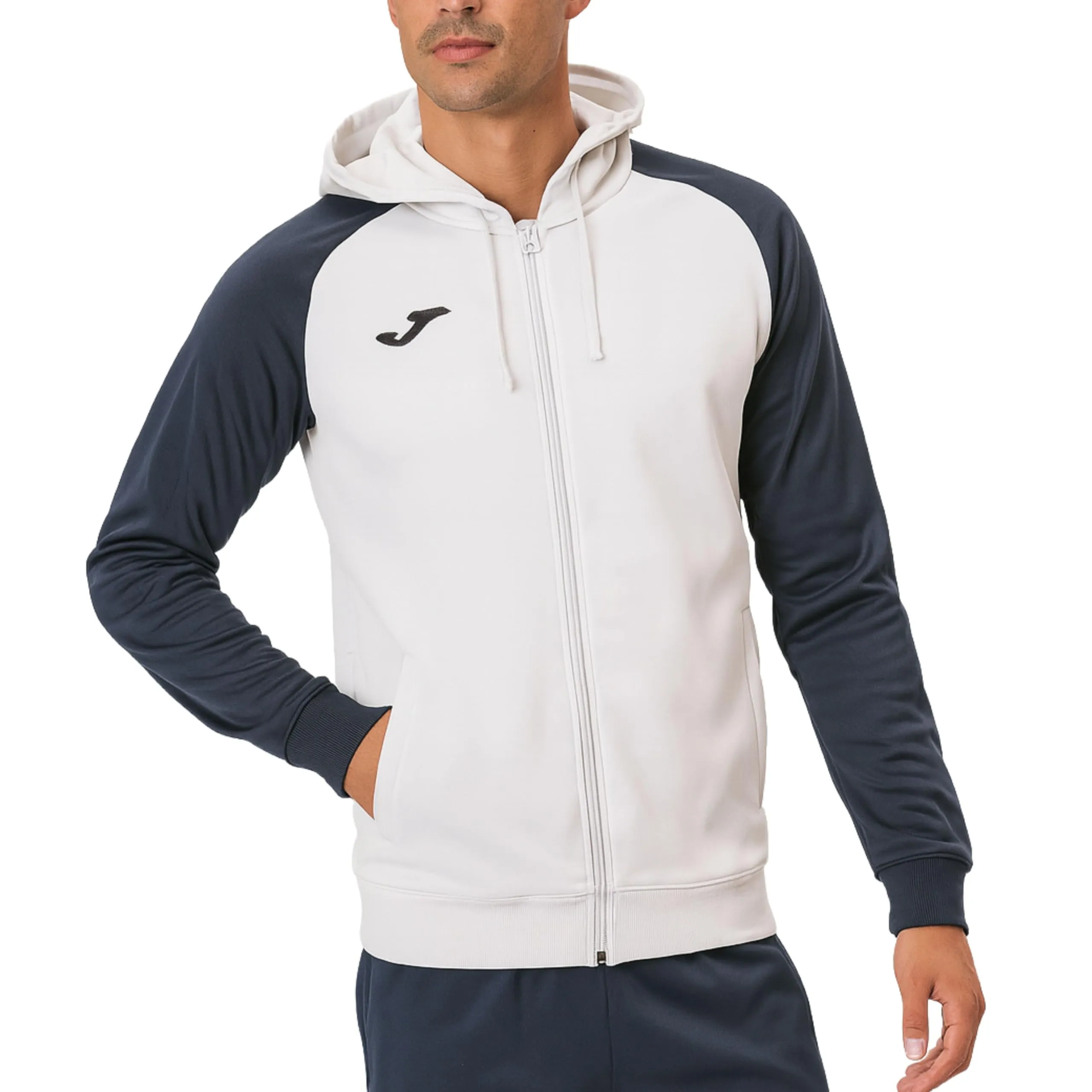Joma Academy IV Giacca con Cappuccio, Navy Bianco, Taglia M - immagine 1