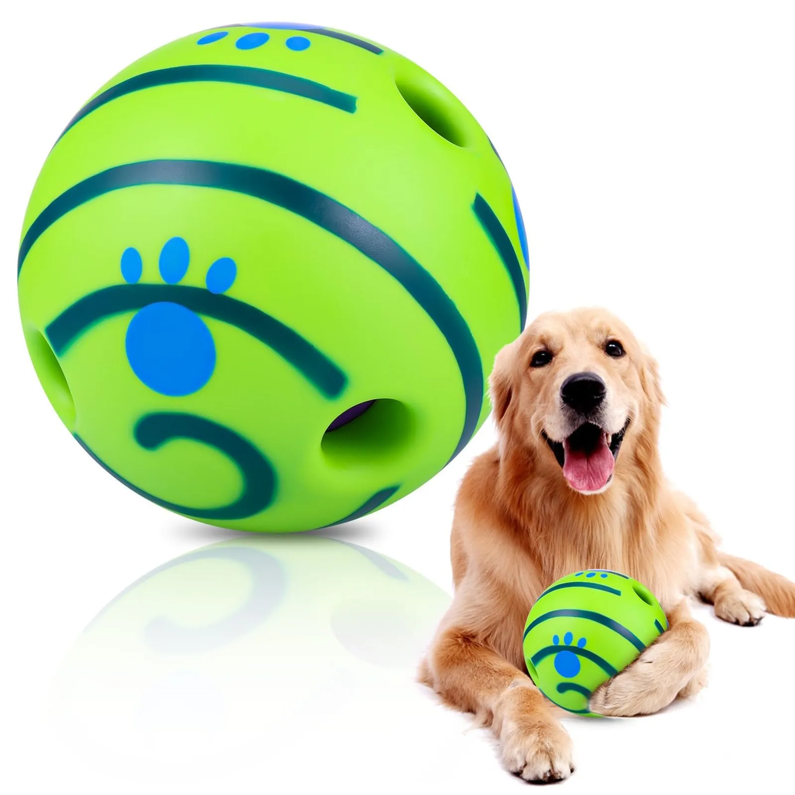 JIZZU Palla Giocattolo per Cani con Squeak, Ø 14cm - immagine 1