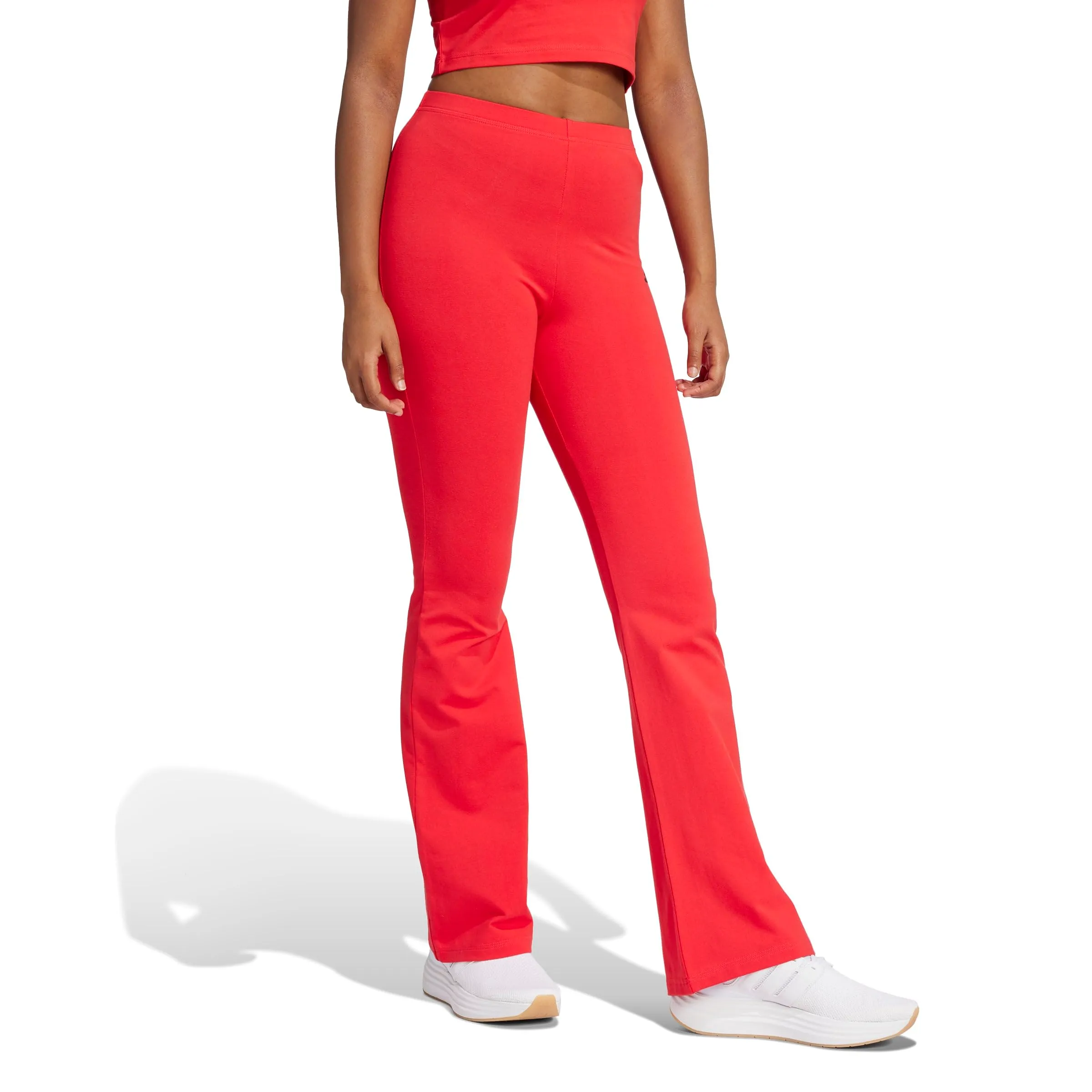 adidas Essentials Small Logo Flared Leggings Tights, Pure Ruby/Black, L - immagine 7