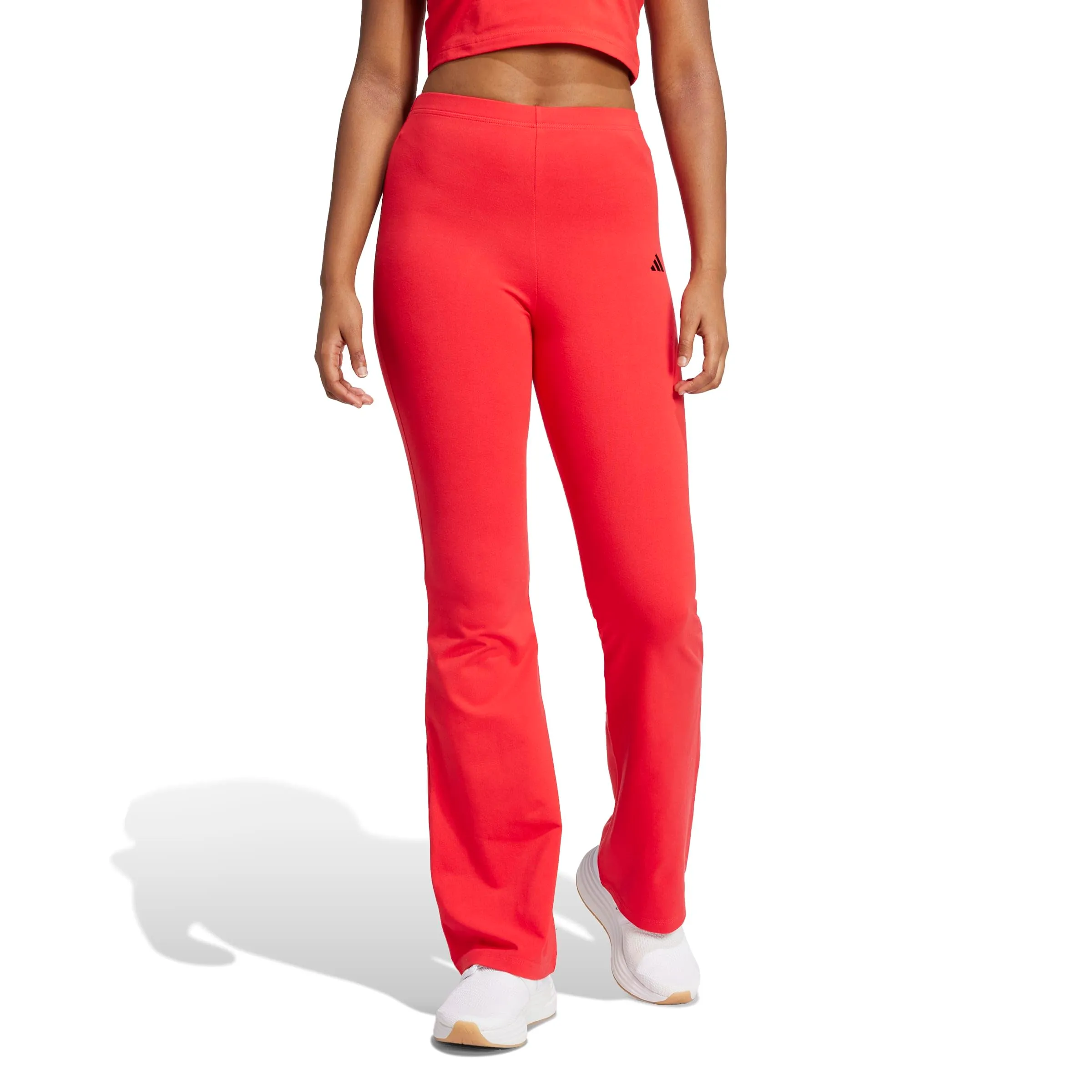 adidas Essentials Small Logo Flared Leggings Tights, Pure Ruby/Black, S - immagine 4