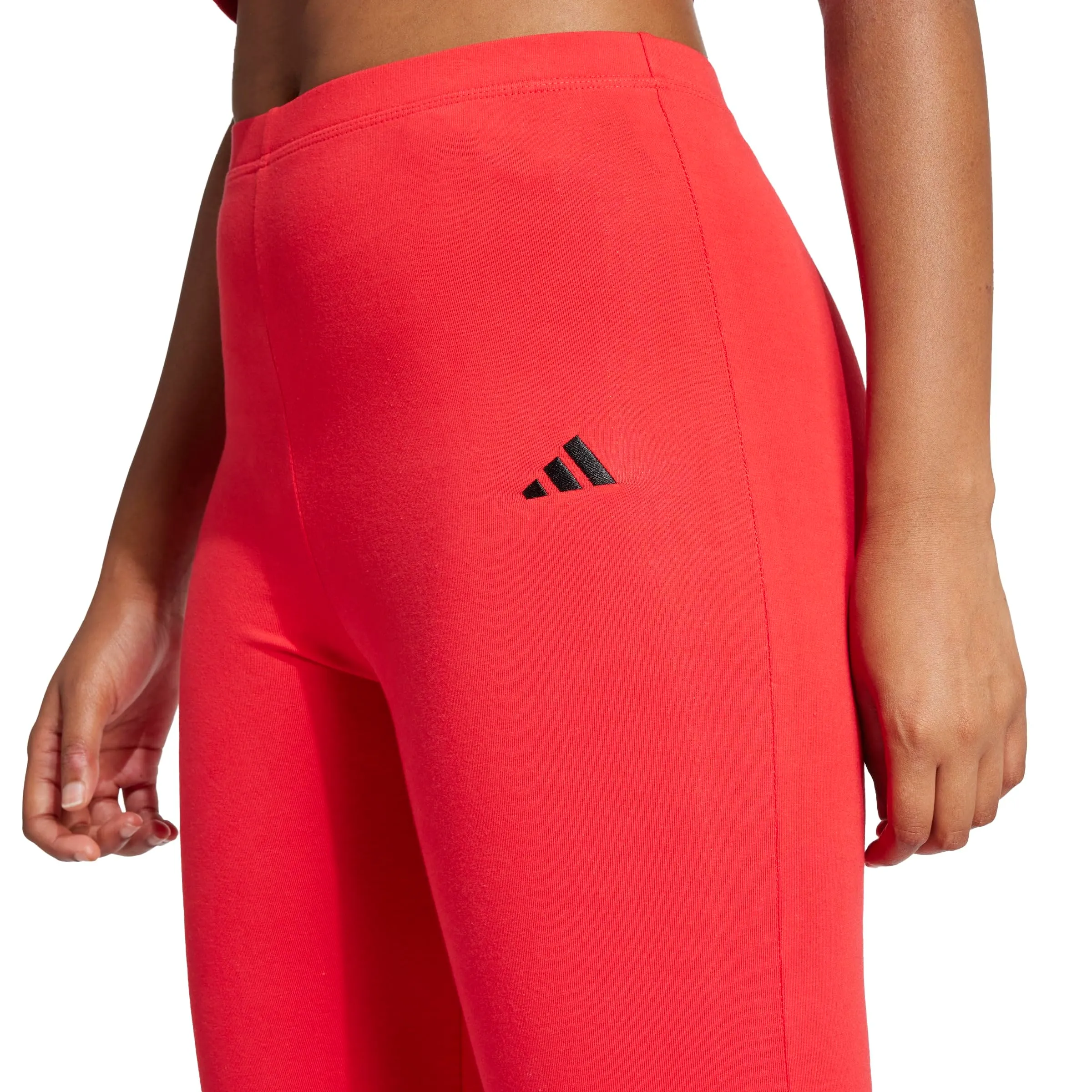 adidas Essentials Small Logo Flared Leggings Tights, Pure Ruby/Black, XS - immagine 6