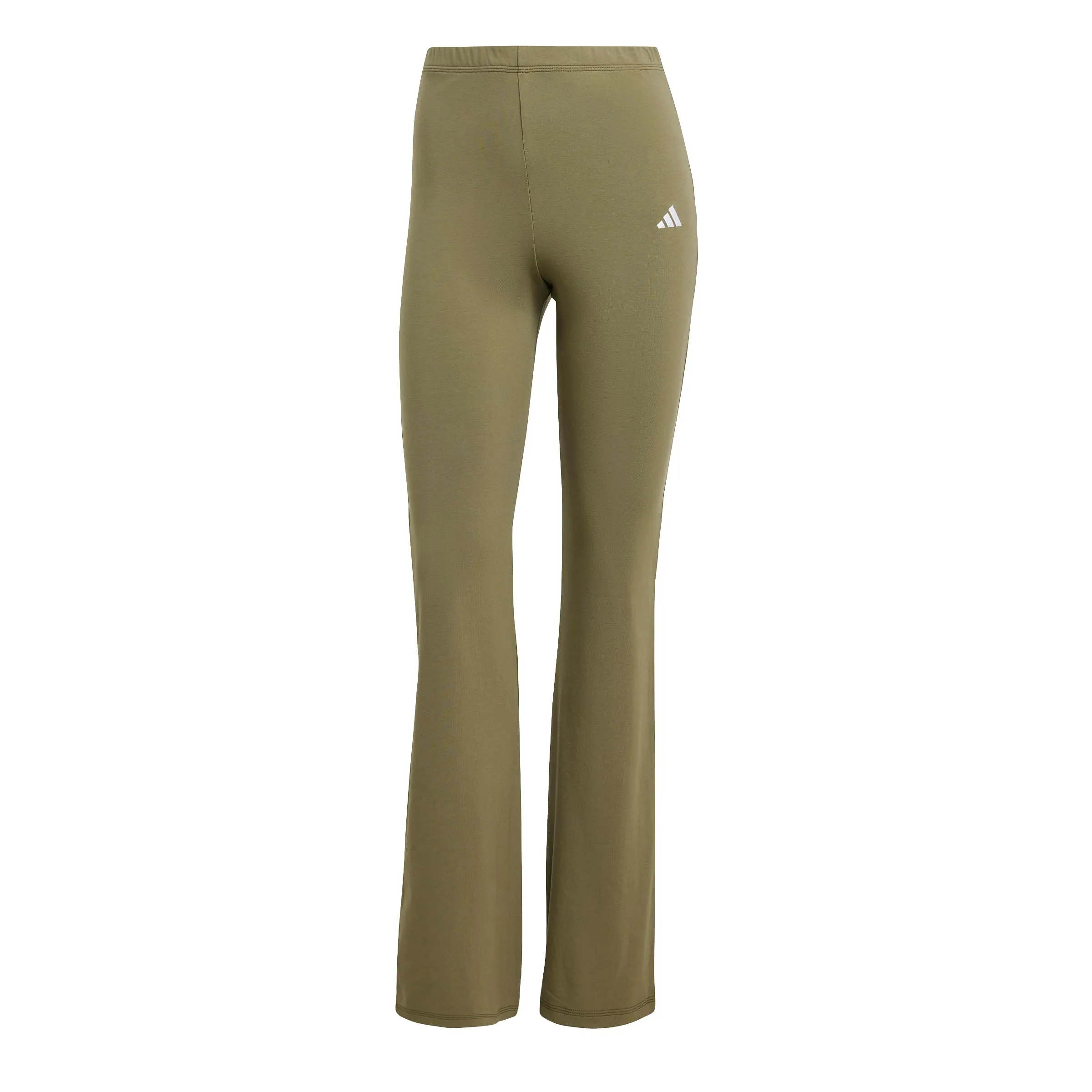 Adidas Essentials Small Logo Flared Leggings - Olive Strata/White - XXS - immagine 6