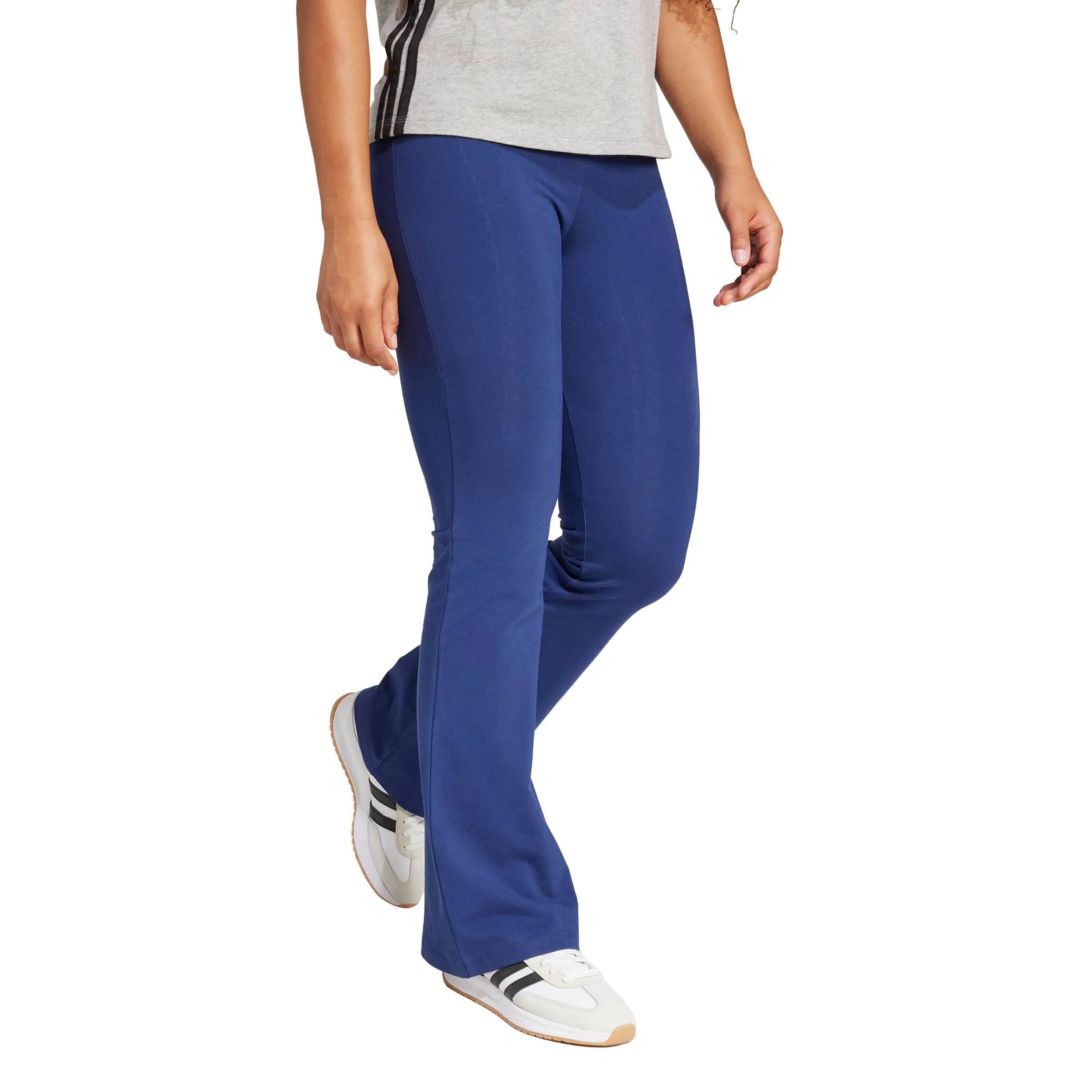 adidas Essentials Small Logo Flared Leggings, Blu Scuro / Bianco, XXL - immagine 1