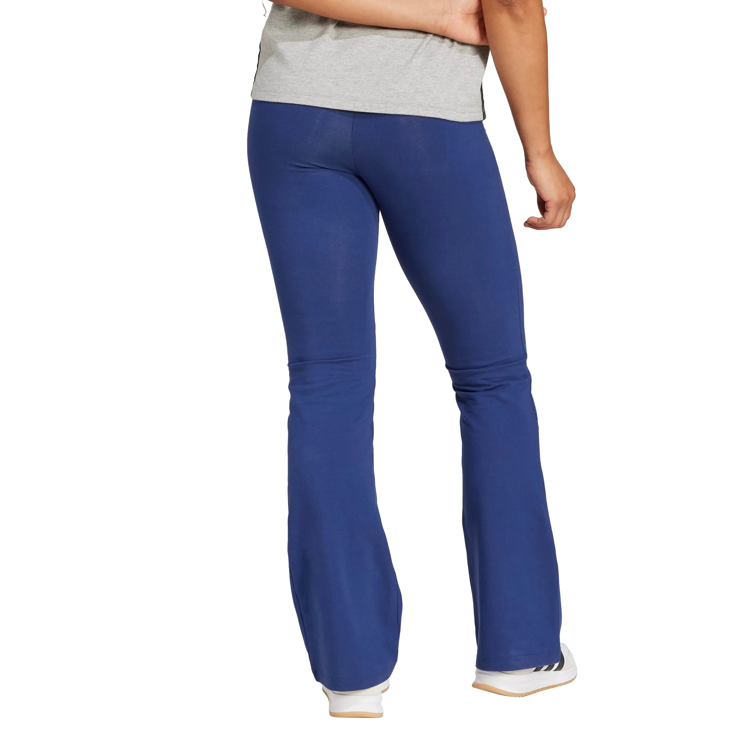 adidas Essentials Small Logo Flared Leggings, Blu Scuro / Bianco, XXL - immagine 2