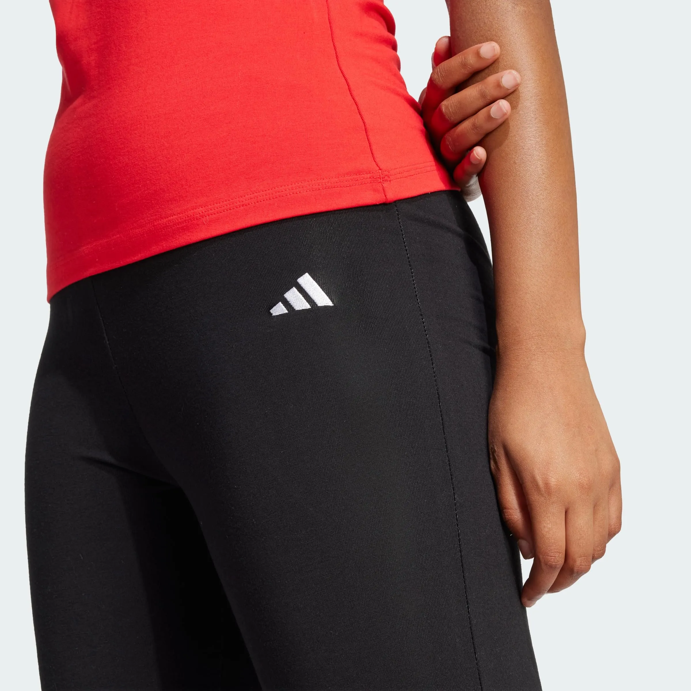 adidas Essentials Small Logo Flared Leggings Tights, Black/White, L - immagine 2