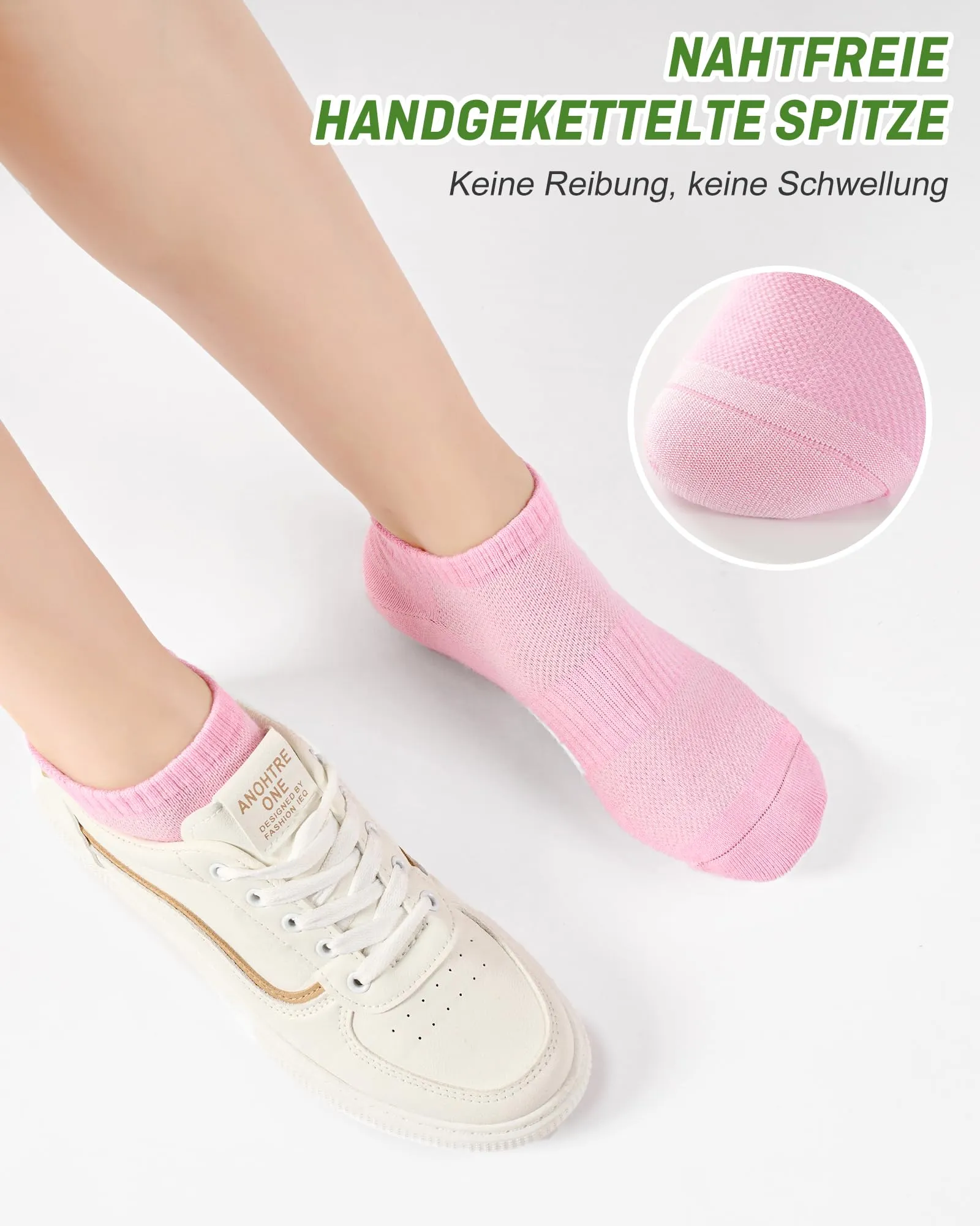inaWarm Calzini da ginnastica in bambù da donna, 6 paia, Rosa, 35-38 - immagine 4