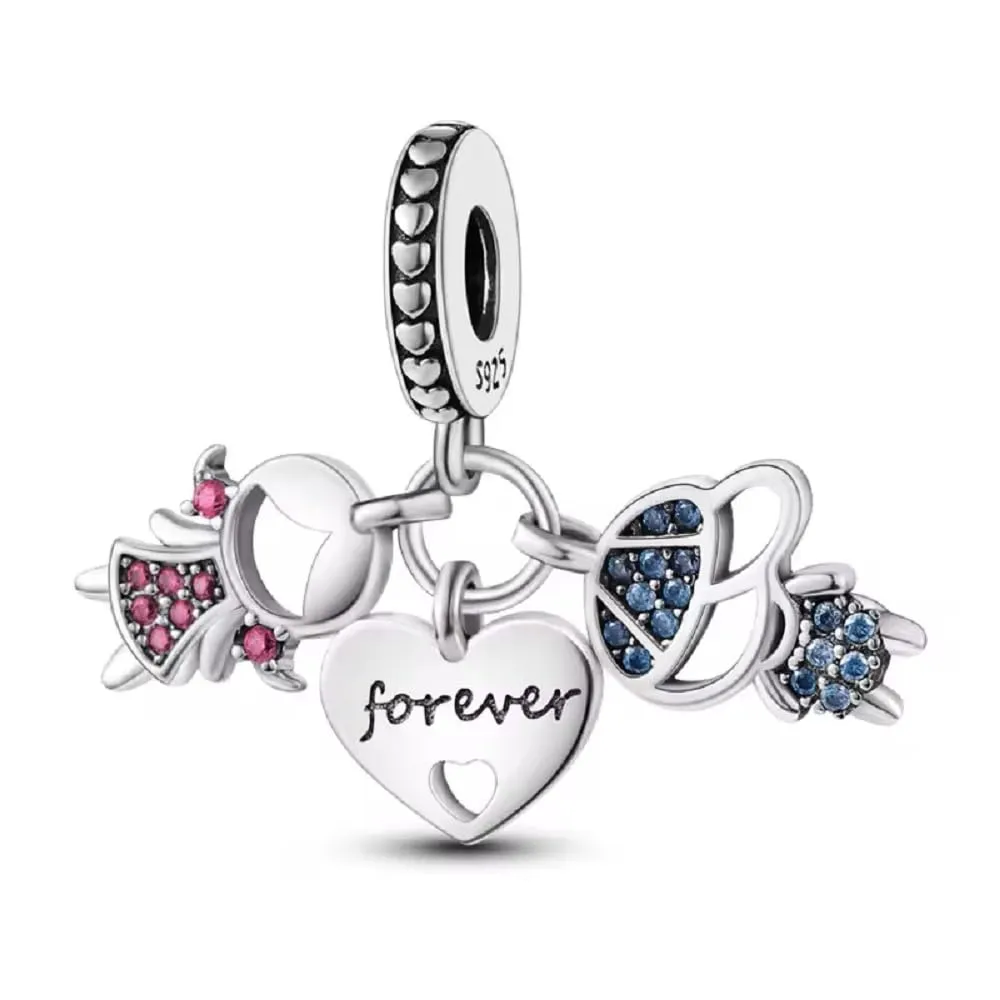 JCaleydo Charm in Argento Sterling 925 con Zirconie Sintetiche, Compatibile con Pandora - immagine 1