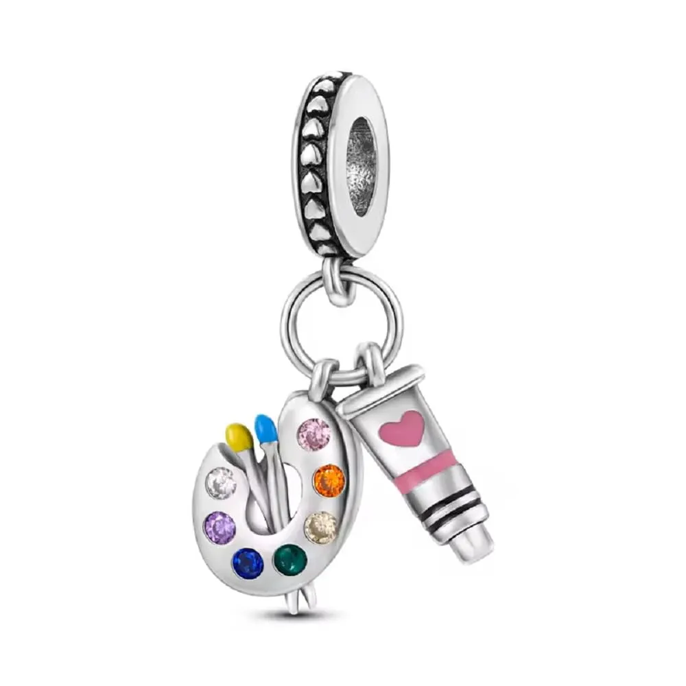 JCaleydo Charm in Argento Sterling 925 con Zirconia Cubica, compatibile con braccialetti Pandora, G282 - immagine 1