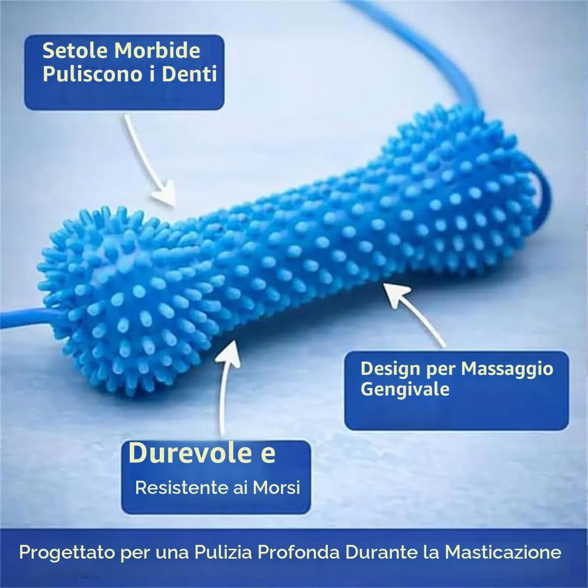 Giurui Strumento Dentale a Doppia Azione per Cani, Apribocca e Giocattolo da Mordicchiare per la Pulizia dei Denti - immagine 4