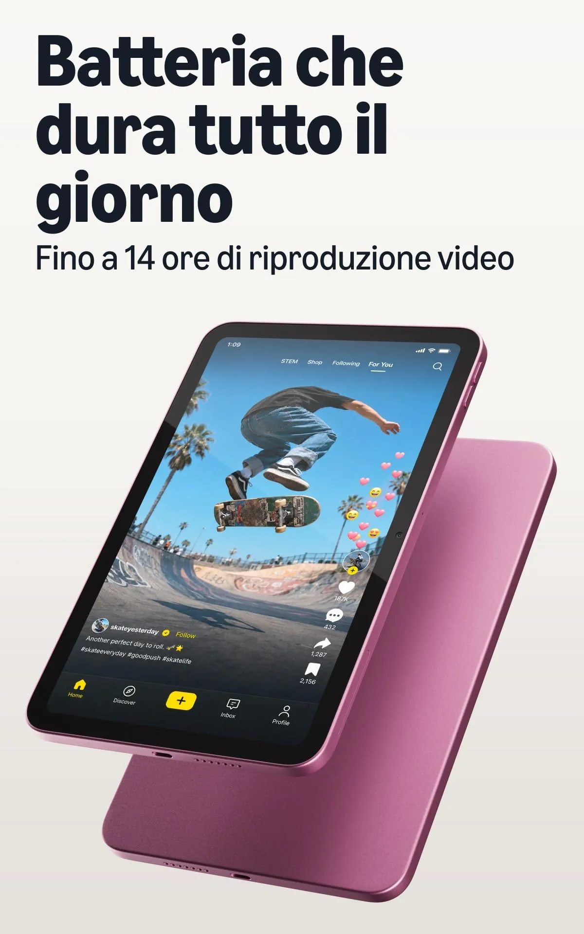 Amazon Alexa Tablet 8, 4 GB RAM, 128 GB, 8.7", Rosa Antico - immagine 6