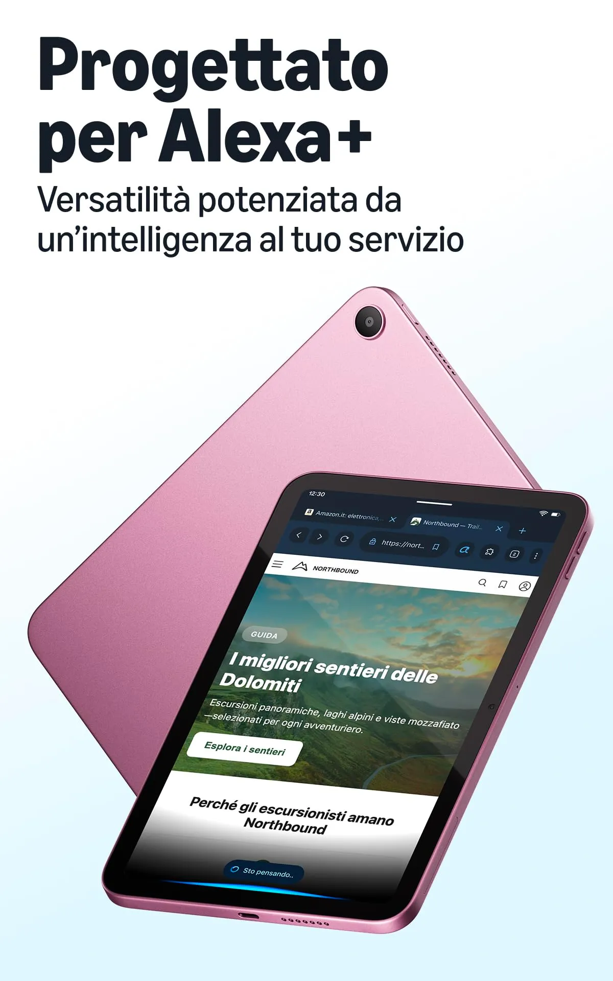 Amazon Alexa Tablet 8, 4 GB RAM, 128 GB, 8.7", Rosa Antico - immagine 10