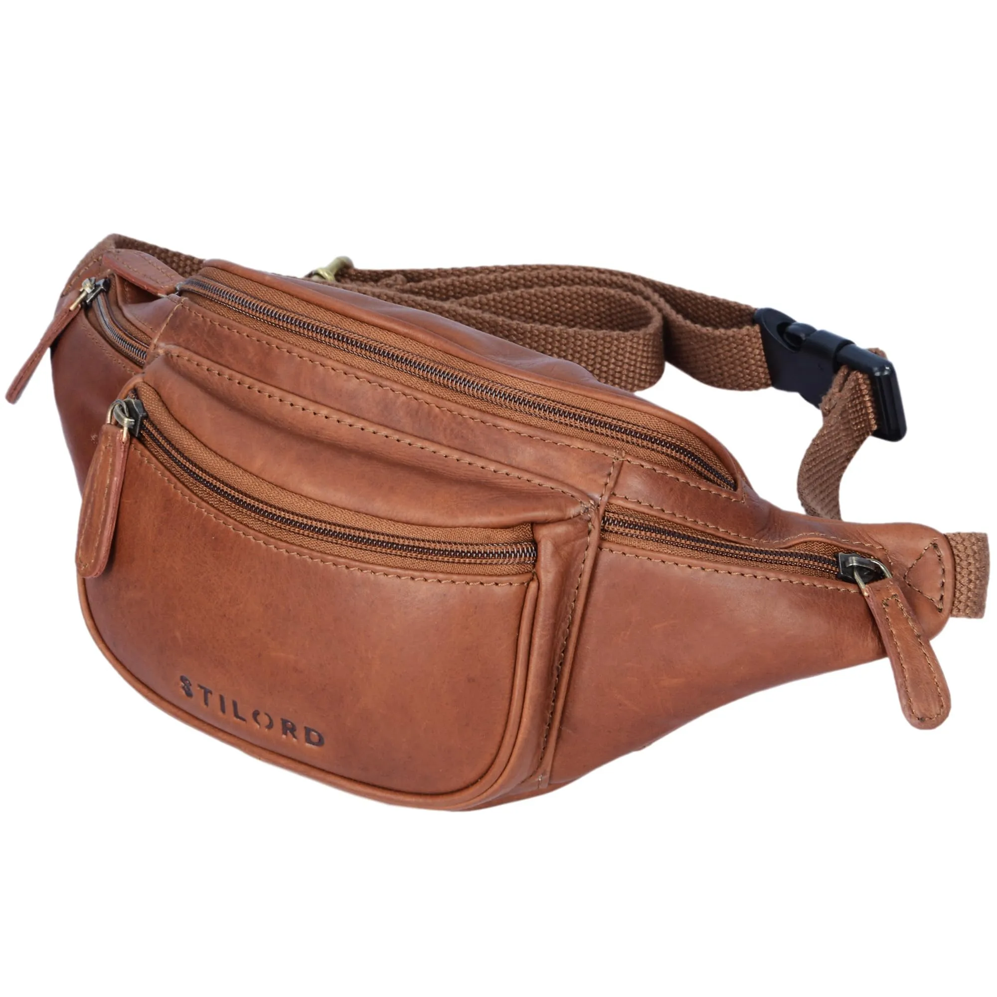 STILORD Eliah Marsupio in pelle vintage da uomo, Cognac-marrone - immagine 7