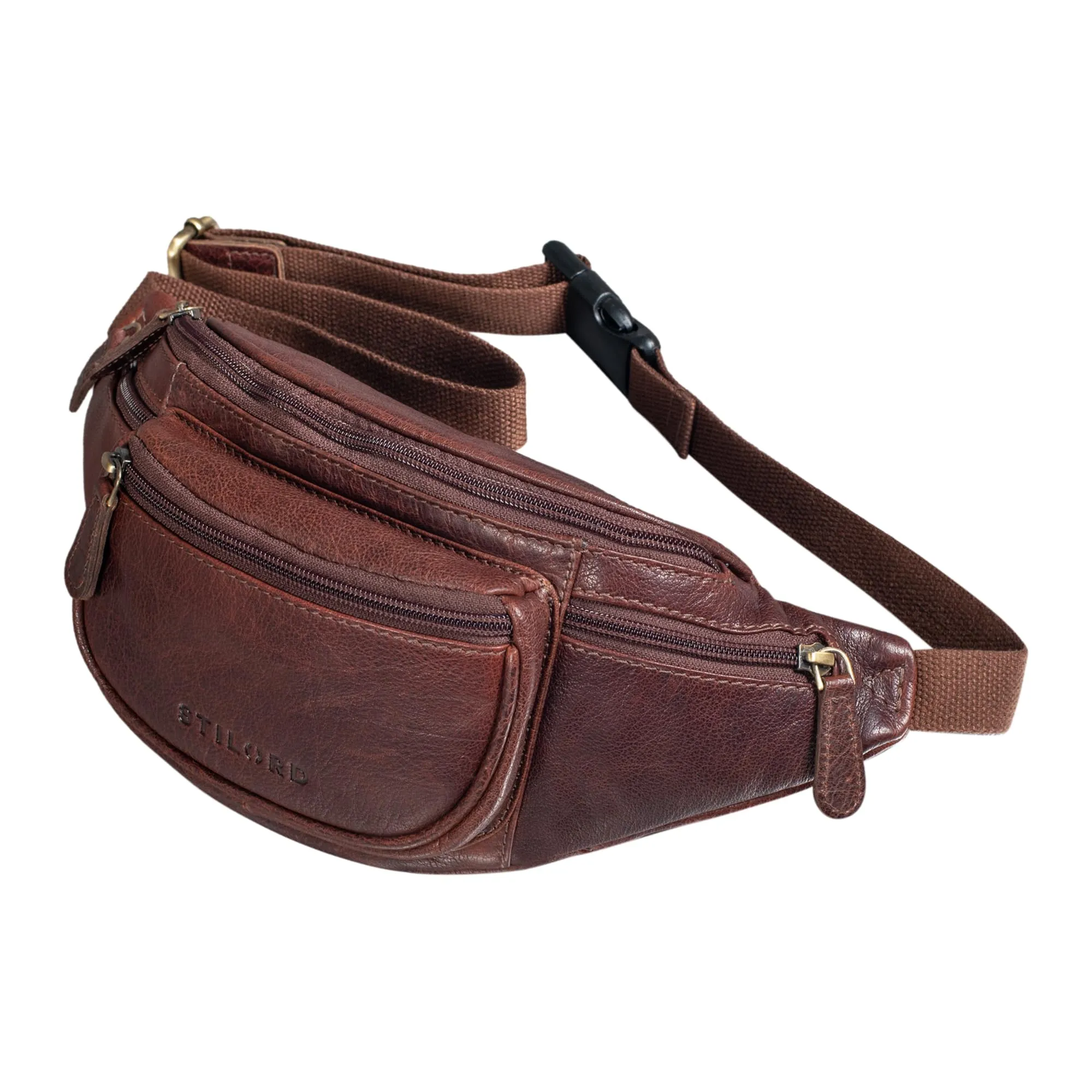 STILORD Eliah Marsupio in Pelle di Bufalo Vintage - Marrone Scuro - immagine 1