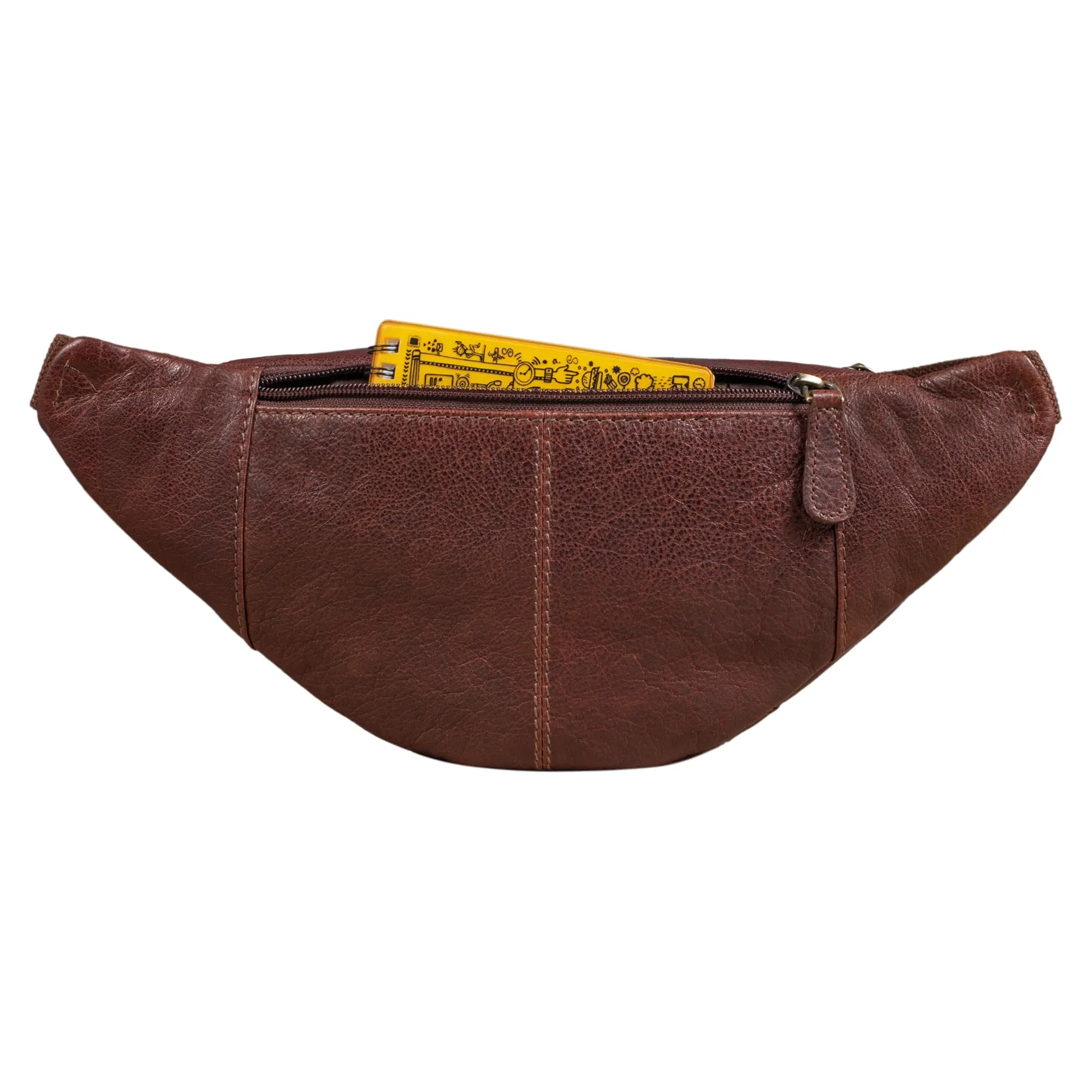STILORD Eliah Marsupio in Pelle di Bufalo Vintage - Marrone Scuro - immagine 6
