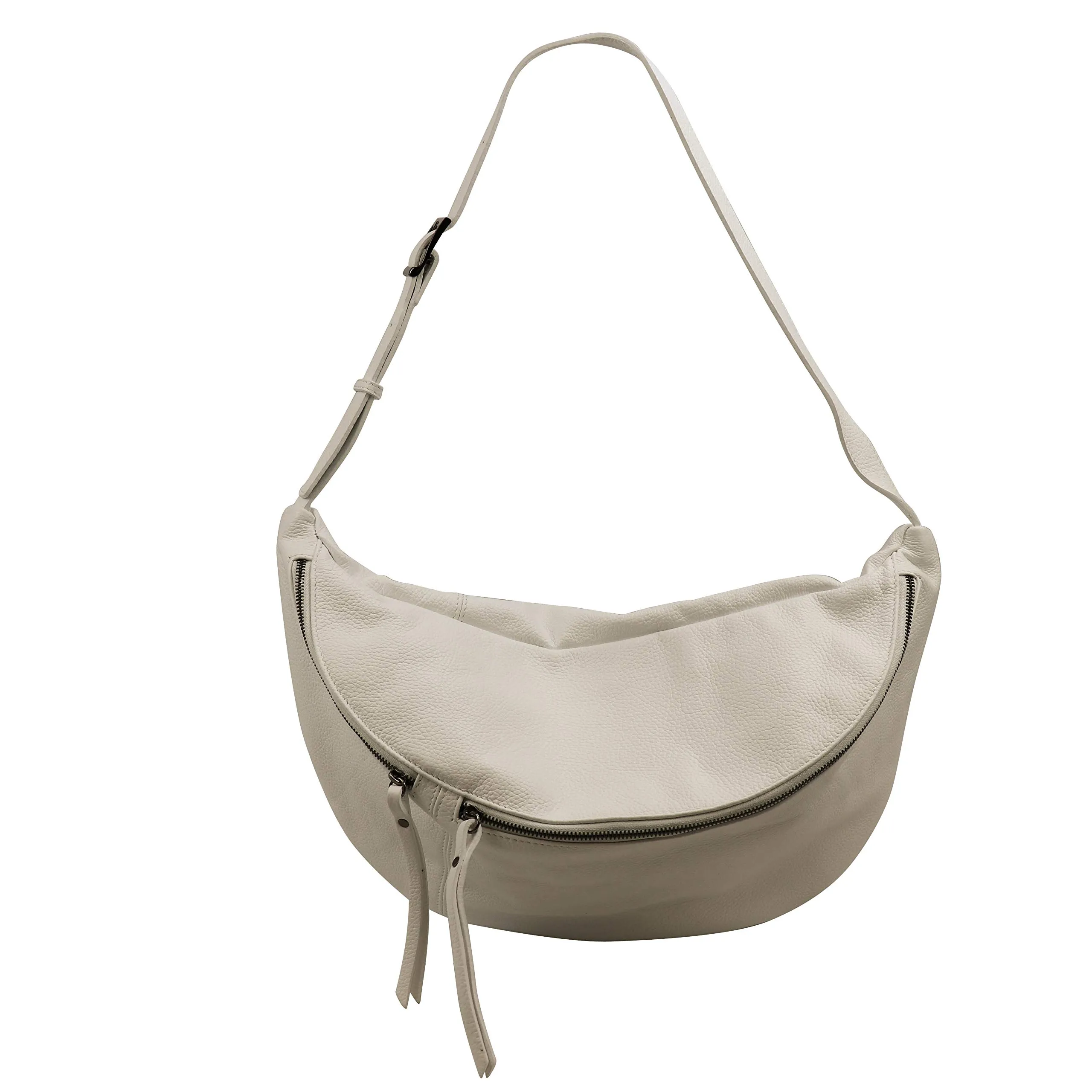 SH Leder Borsa da cintura in vera pelle Daniela G768, beige, Grande (49 x 28 cm) - immagine 2