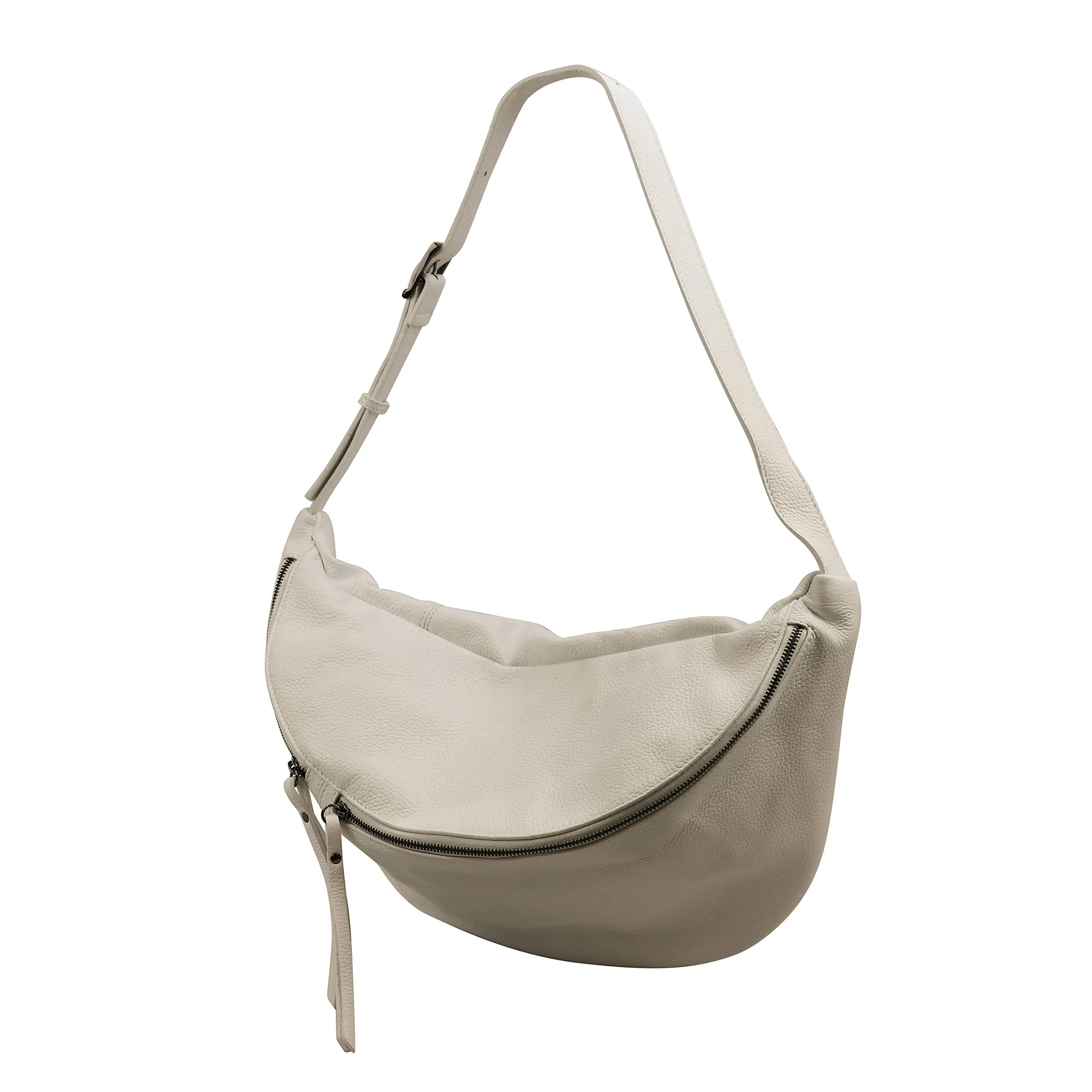 SH Leder Borsa da cintura in vera pelle Daniela G768, beige, Grande (49 x 28 cm) - immagine 3
