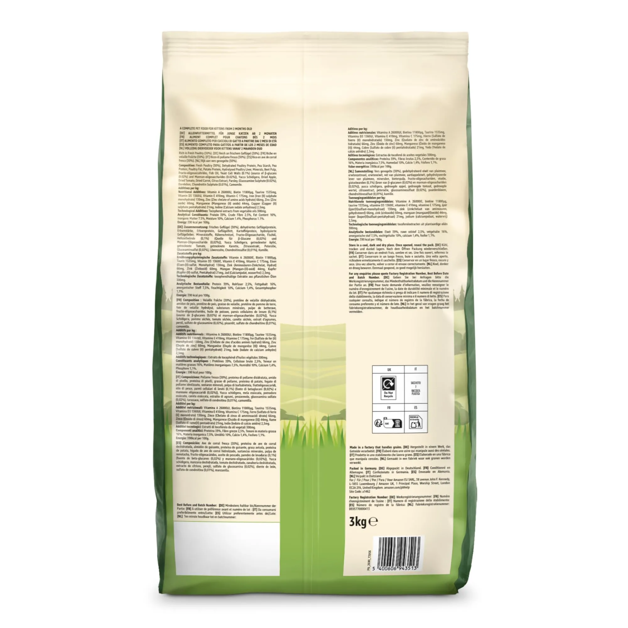by Amazon Cibo Completo per Gattini Senza Cereali al Pollo Fresco, 3kg - immagine 7