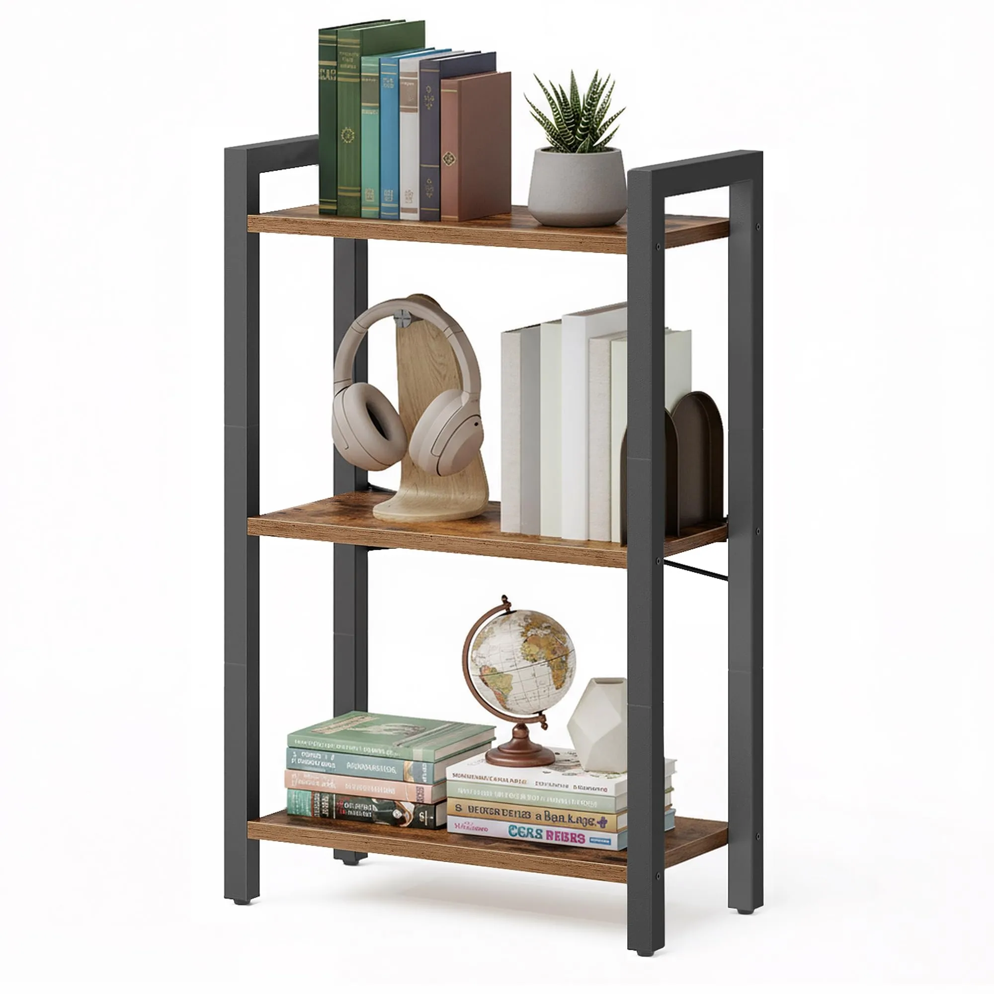 VASAGLE Scaffale a 3 Ripiani, Libreria, 40 x 24 x 76,4 cm - immagine 1