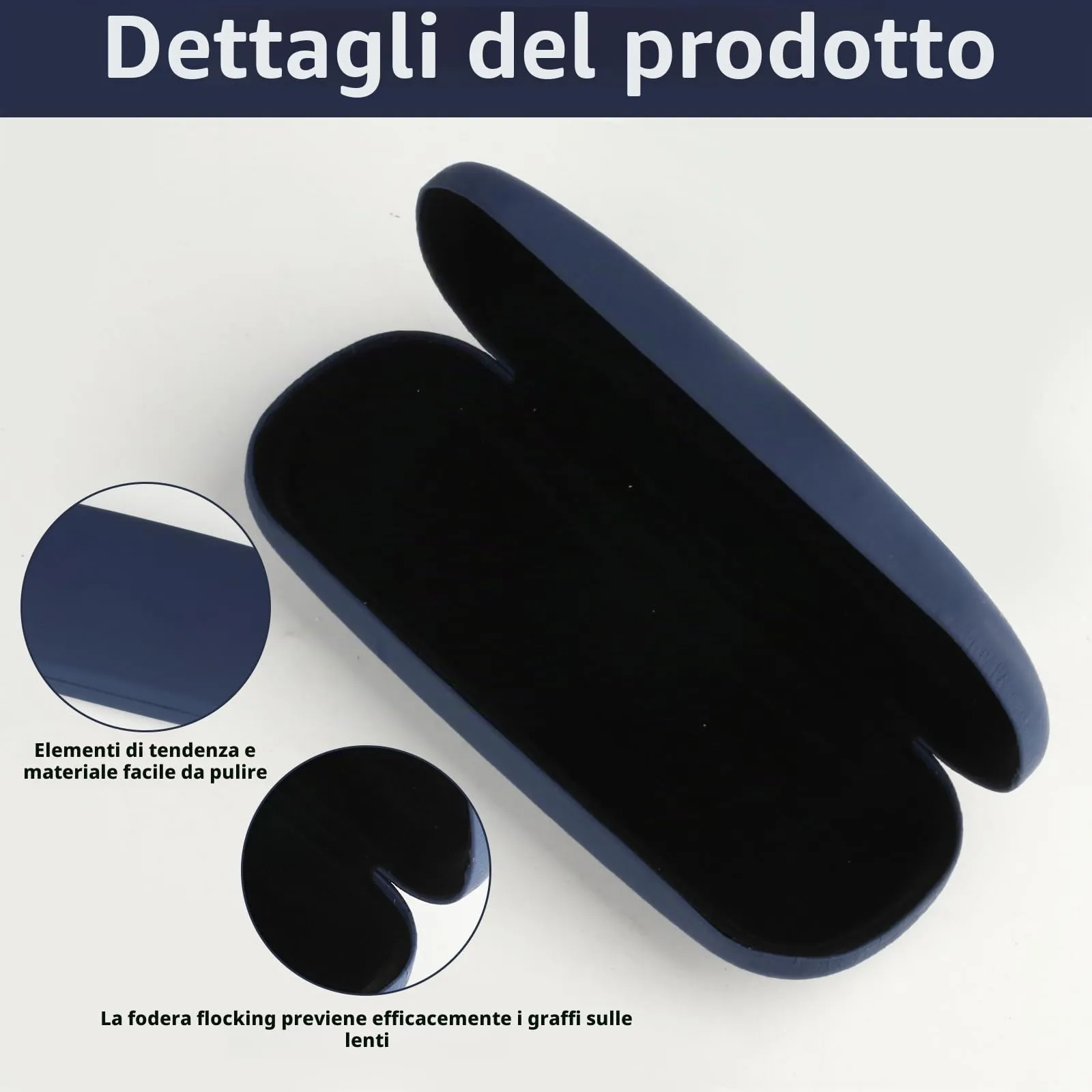 HexinYigjly Custodia Rigida per Occhiali, Set da 4 Pezzi con Panni per la Pulizia - immagine 3
