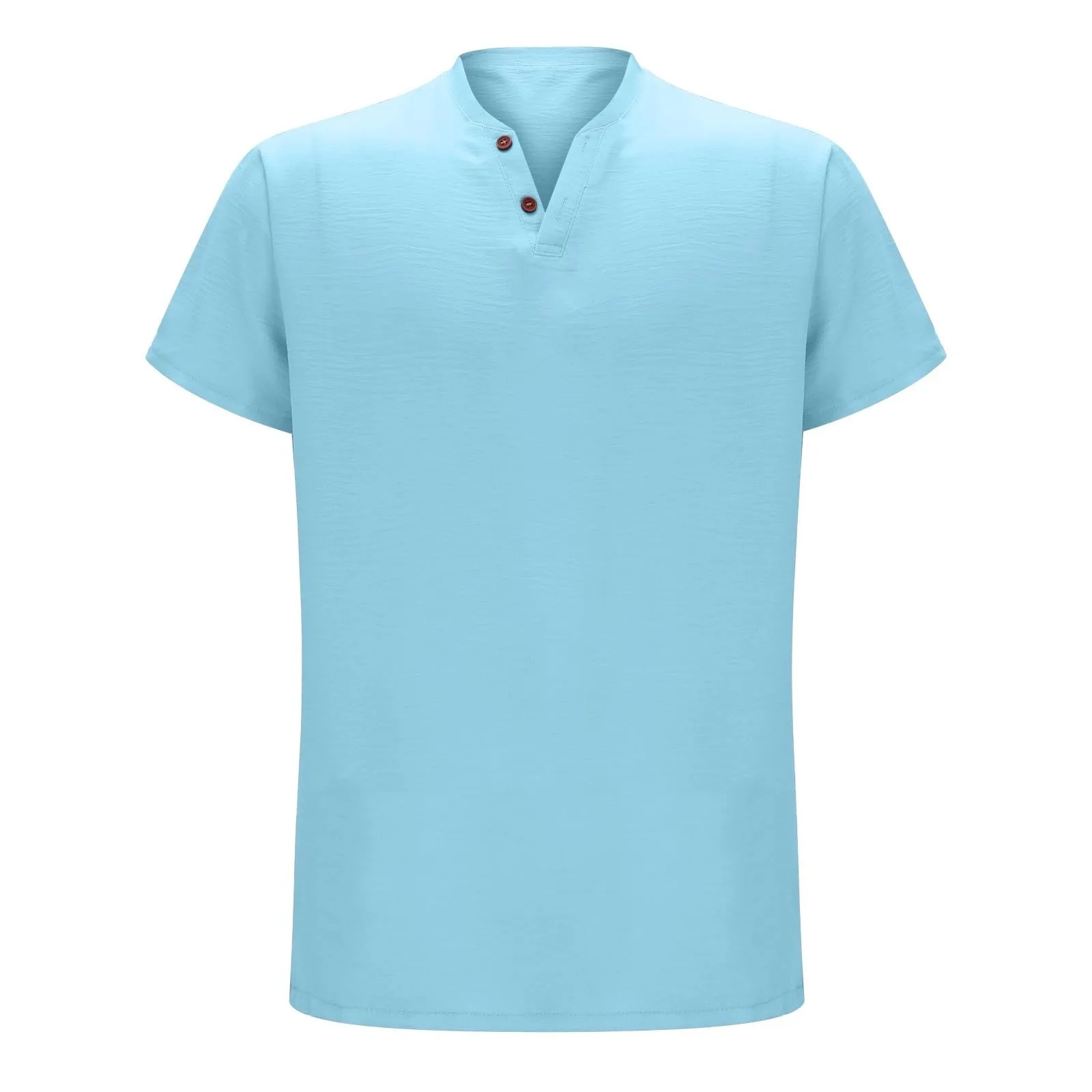 Generico Magliette Personalizzate e Camicie Uomo Regular Fit in Lino e Cotone - immagine 3