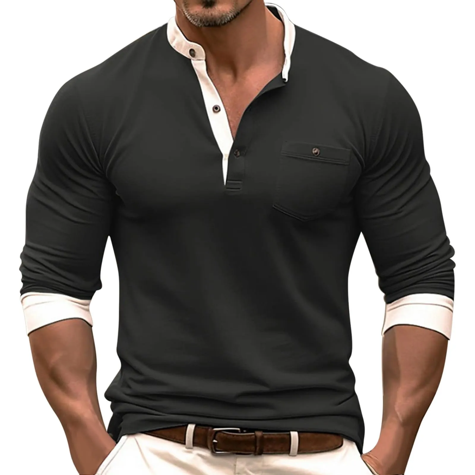 Generico Camicia Uomo Righe Azzurra Polo Slim Fit Grigia Flanella 3XL Cardigan Cotone Estivo T Shirt Divertenti Calcio No Stiro - immagine 2
