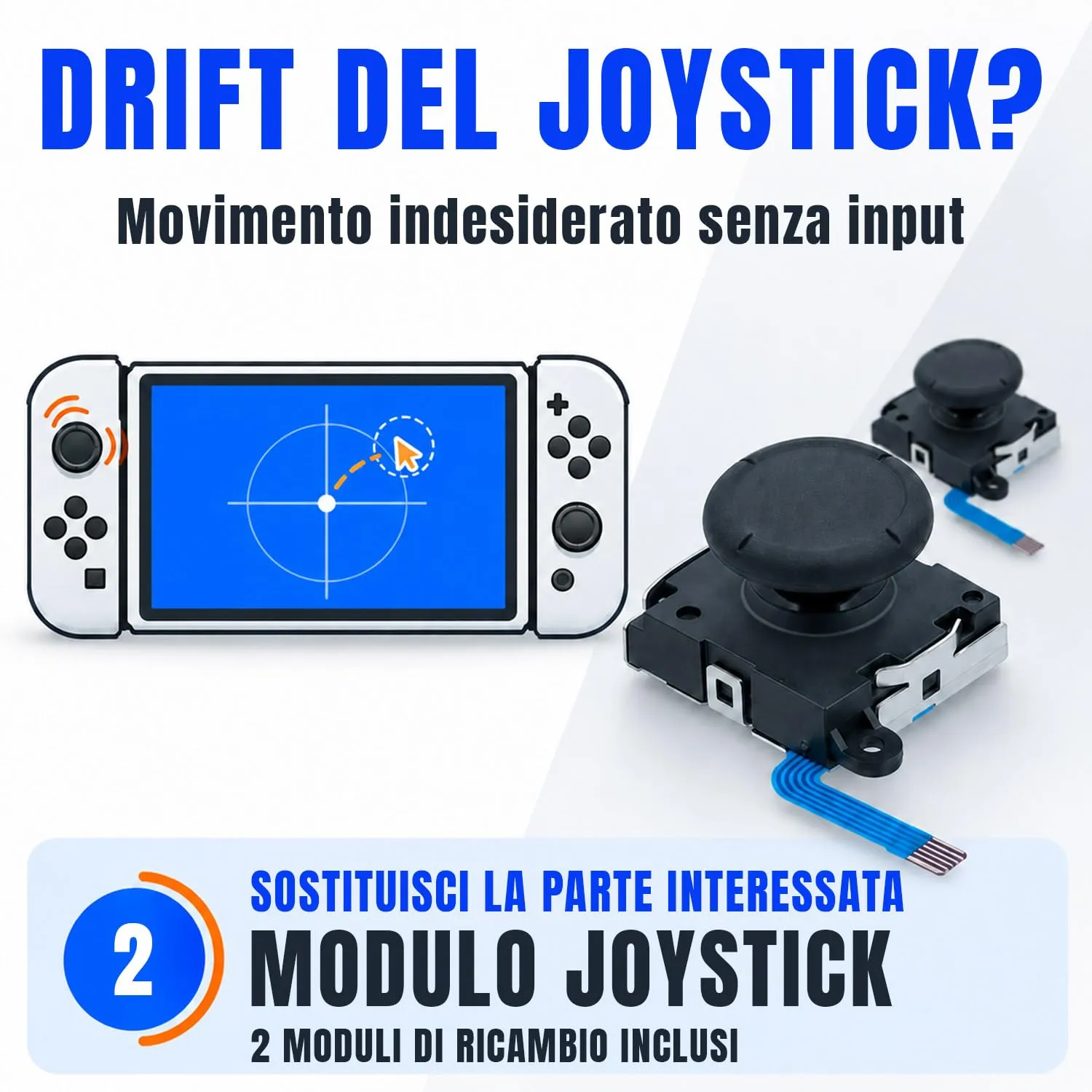 Mcbazel 18 in 1 Kit di Riparazione per Joy-Con Nintendo Switch con Cacciaviti, Joystick Analogici 3D SL/SR e Cavi Flessibili - immagine 3