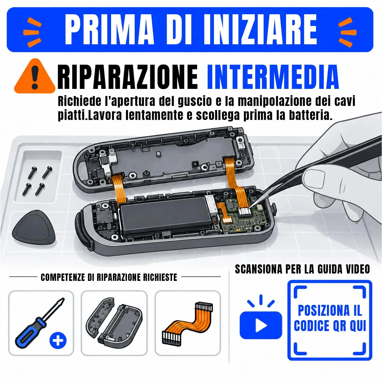 Mcbazel 18 in 1 Kit di Riparazione per Joy-Con Nintendo Switch con Cacciaviti, Joystick Analogici 3D SL/SR e Cavi Flessibili - immagine 7