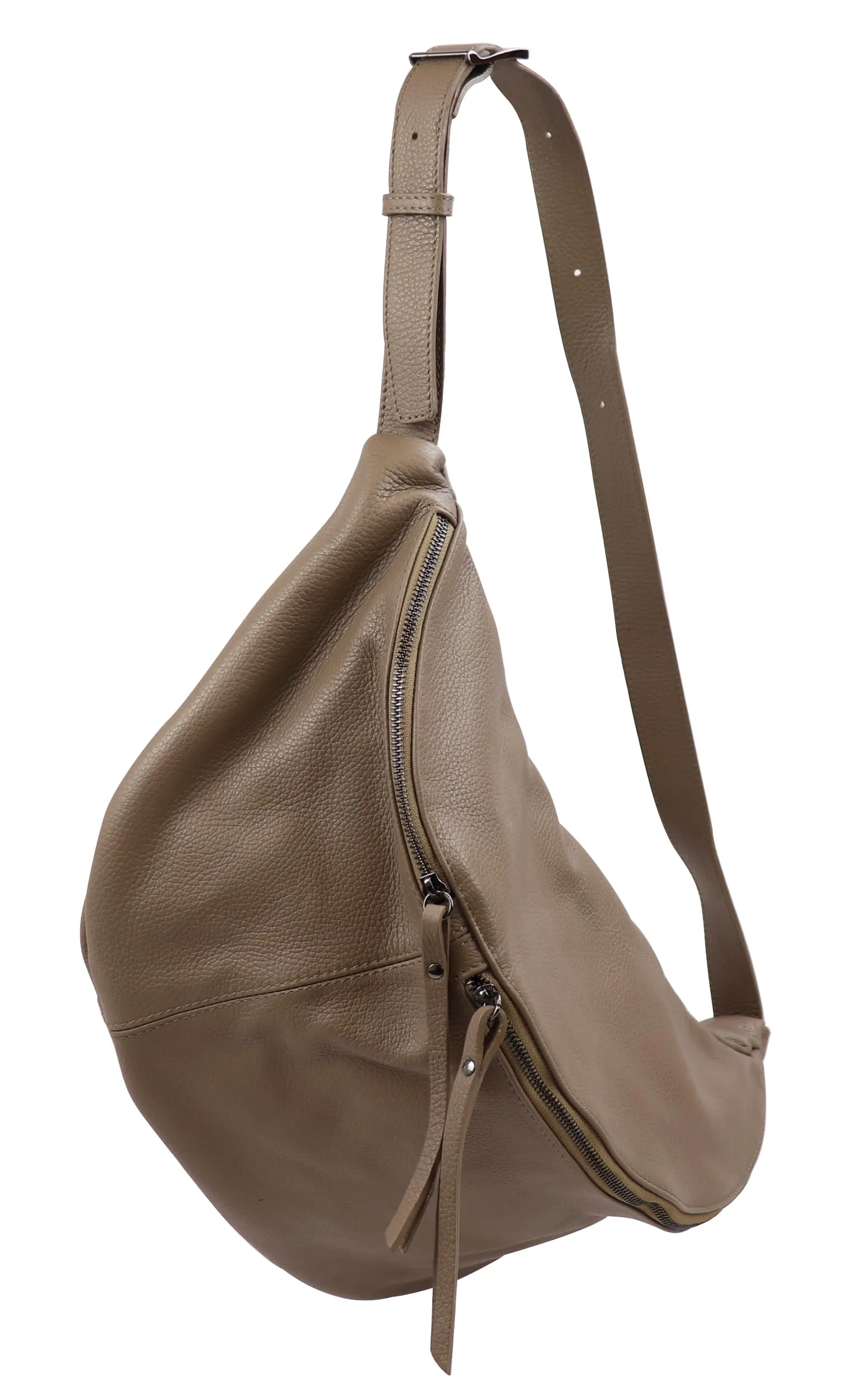 SH Leder Borsa da cintura in vera pelle Daniela G768, Grande, 49 x 28 cm - immagine 1