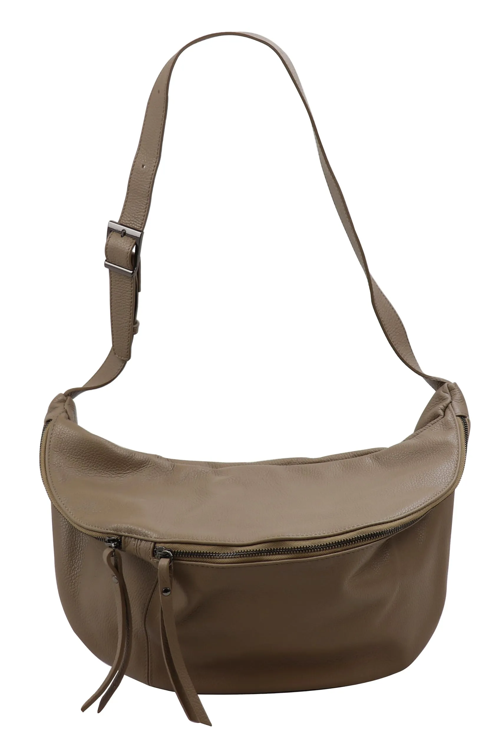 SH Leder Borsa da cintura in vera pelle Daniela G768, Grande, 49 x 28 cm - immagine 2