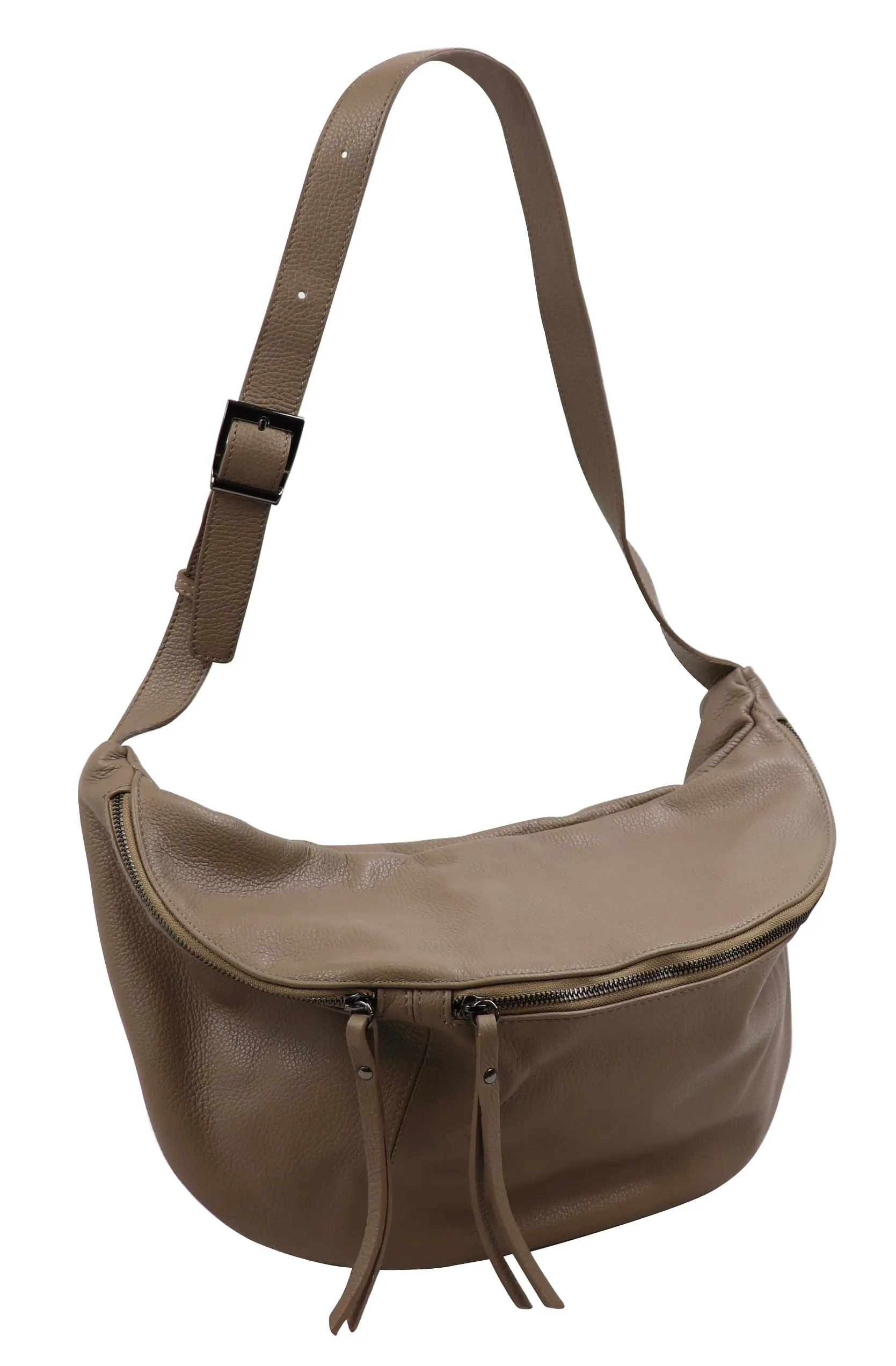 SH Leder Borsa da cintura in vera pelle Daniela G768, Grande, 49 x 28 cm - immagine 3