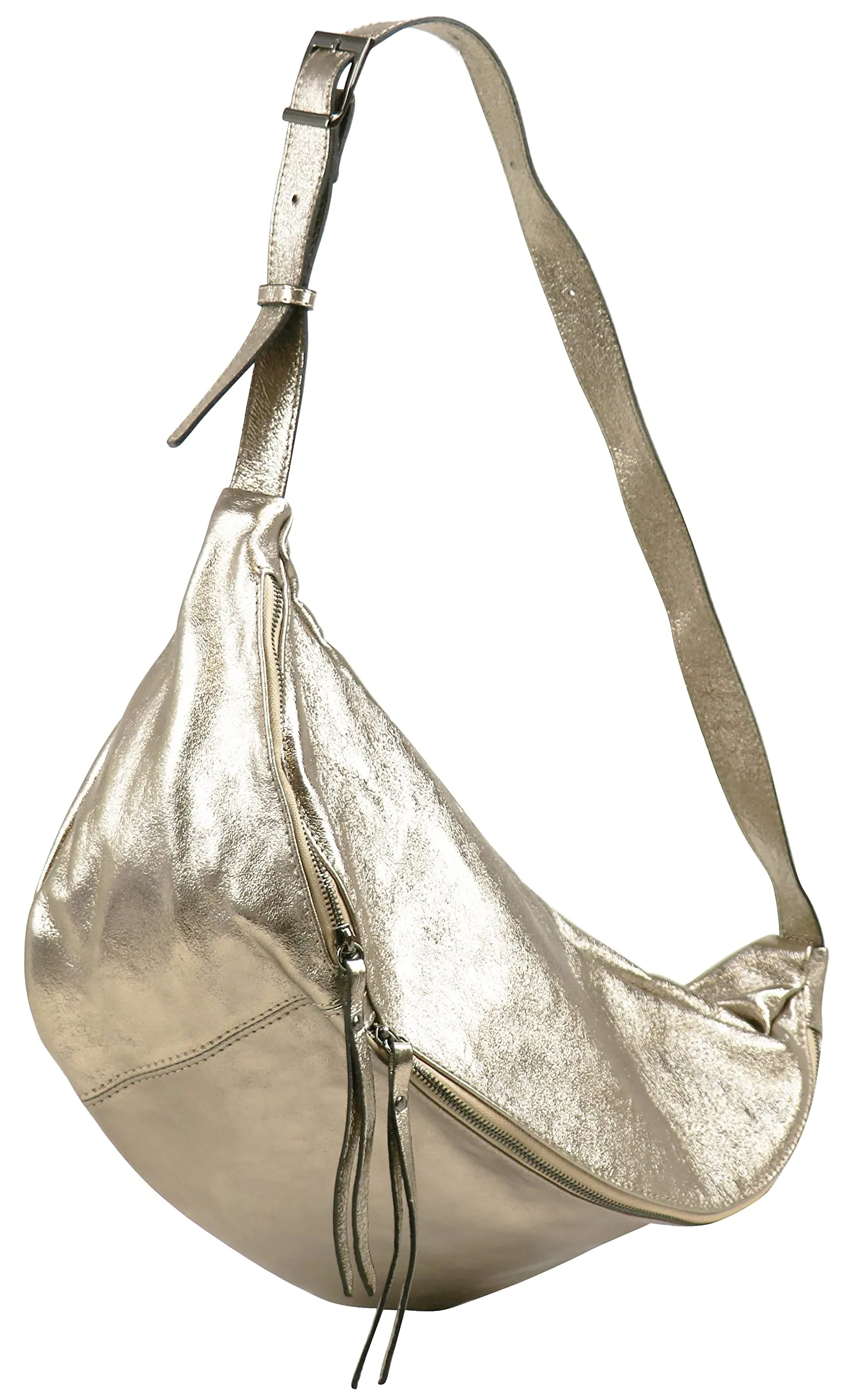 SH Leder Borsa da cintura in vera pelle Daniela G768, Gold, Gross, 49 x 28 cm - immagine 1