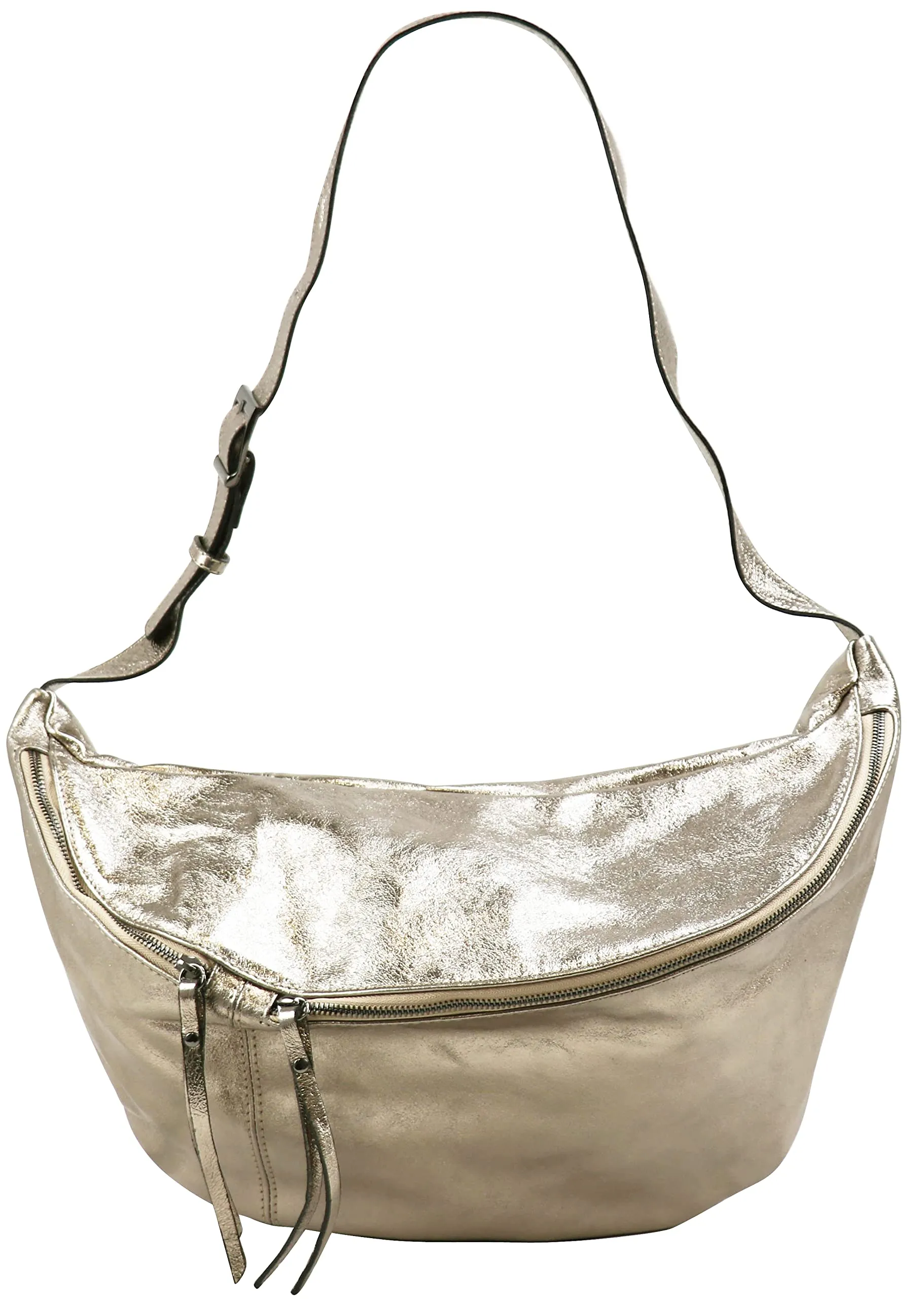SH Leder Borsa da cintura in vera pelle Daniela G768, Gold, Gross, 49 x 28 cm - immagine 2