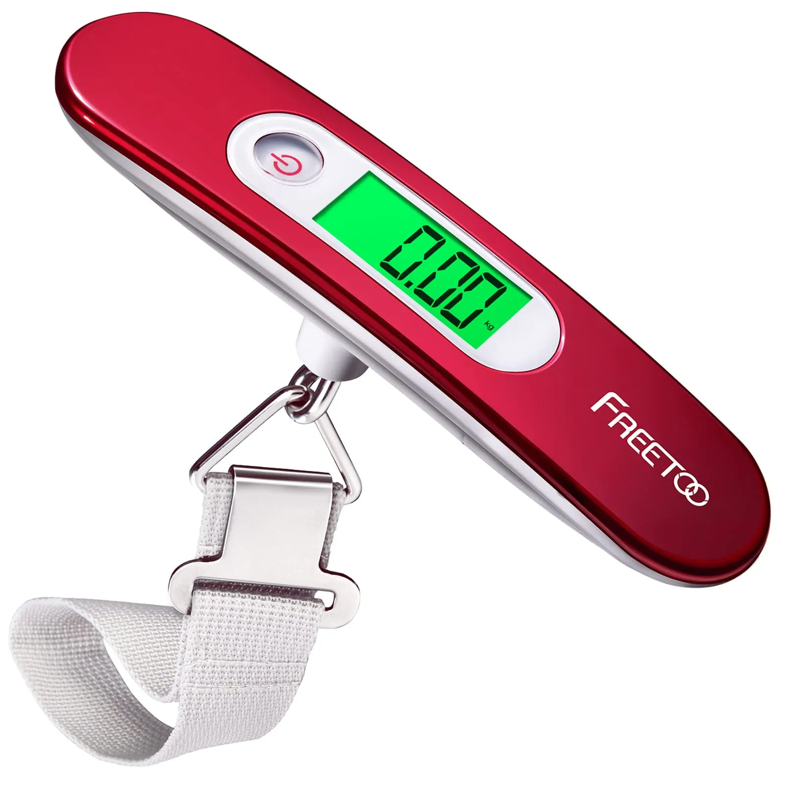 FREETOO Bilancia Elettronica Portatile Digitale per Bagagli, max 50 kg, Rosso, M - immagine 1