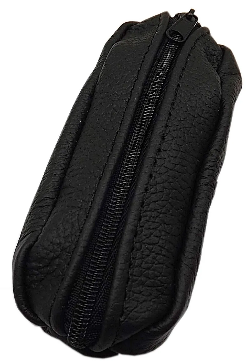 myledershop Sacchetto chiave in pelle Handmade in UE, Nero, Design 2 - immagine 2