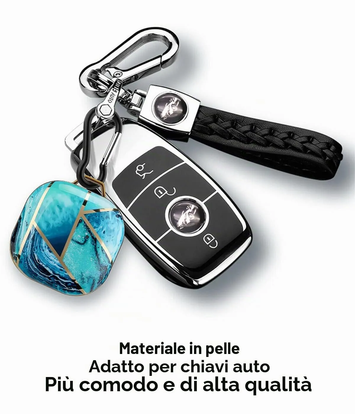 LICHUANUK Portachiavi in pelle per auto, 2 pezzi - immagine 3