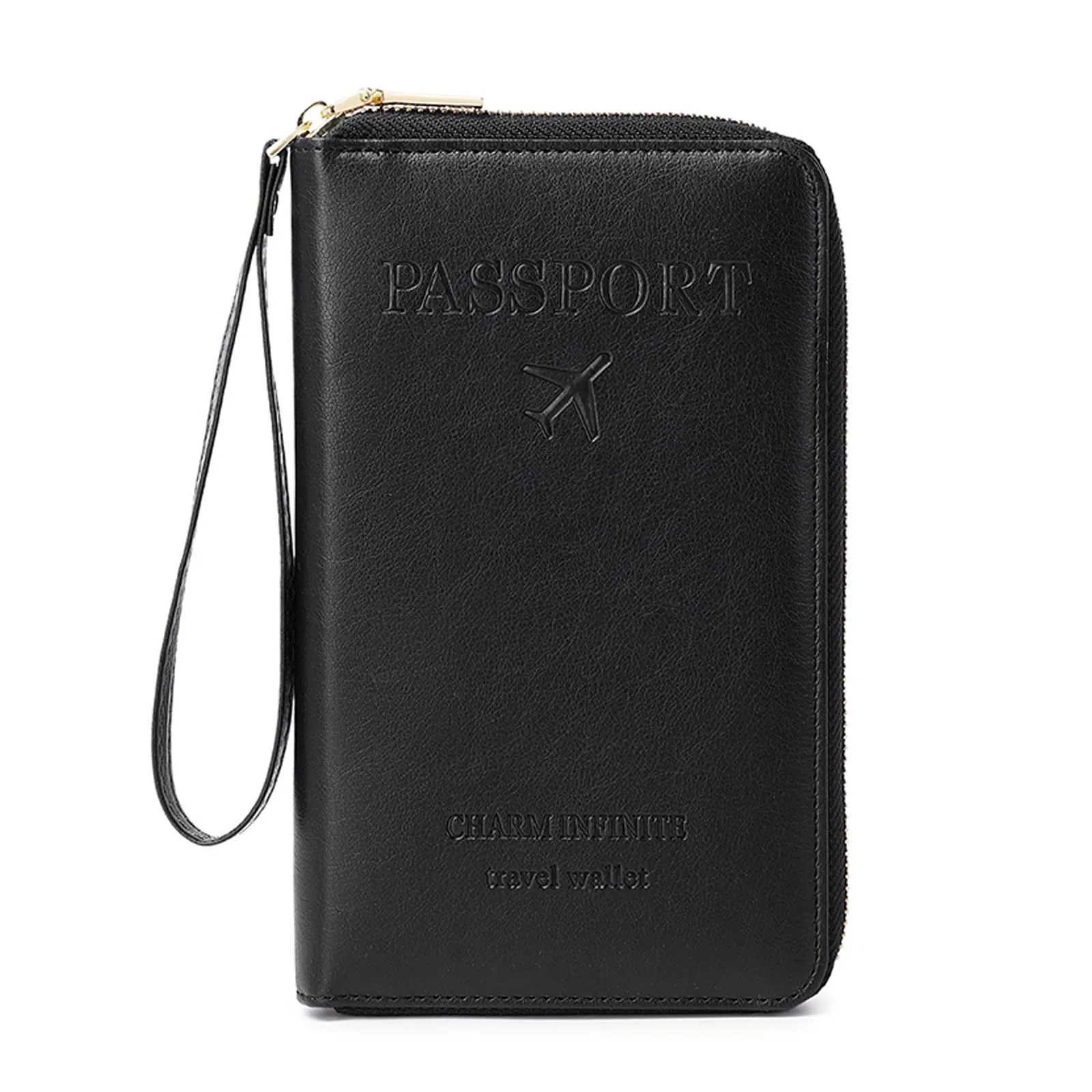 Toctax Custodia per Passaporto in Pelle RFID, Nero B, 19 x 11.5 x 2 cm - immagine 1