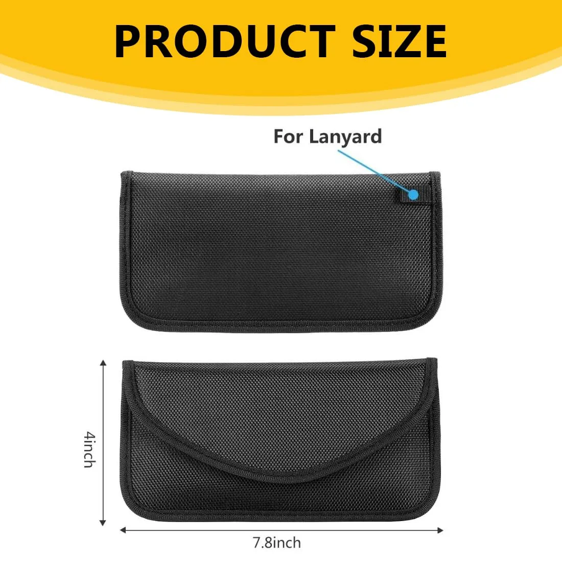 HAMKU Gabbia di Faraday 20 x 10 cm per Telepass, Chiavi Auto e RFID, Nero - immagine 2