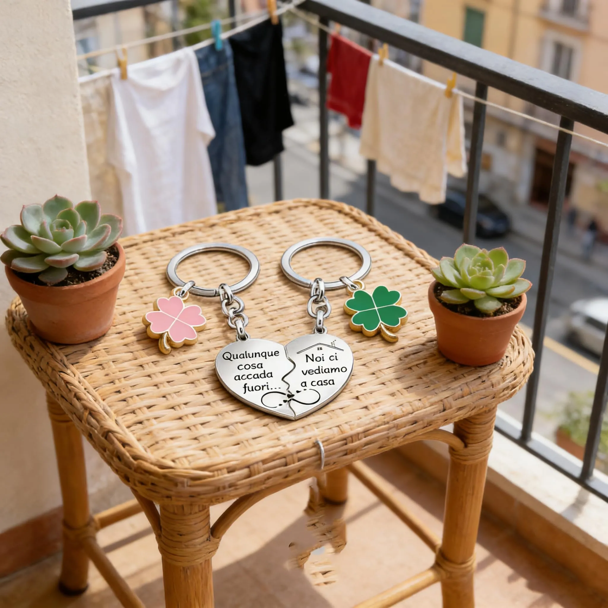 JRZDFXS Portachiavi Unisex Ci vediamo a Casa per Coppia in Acciaio Inox - immagine 8