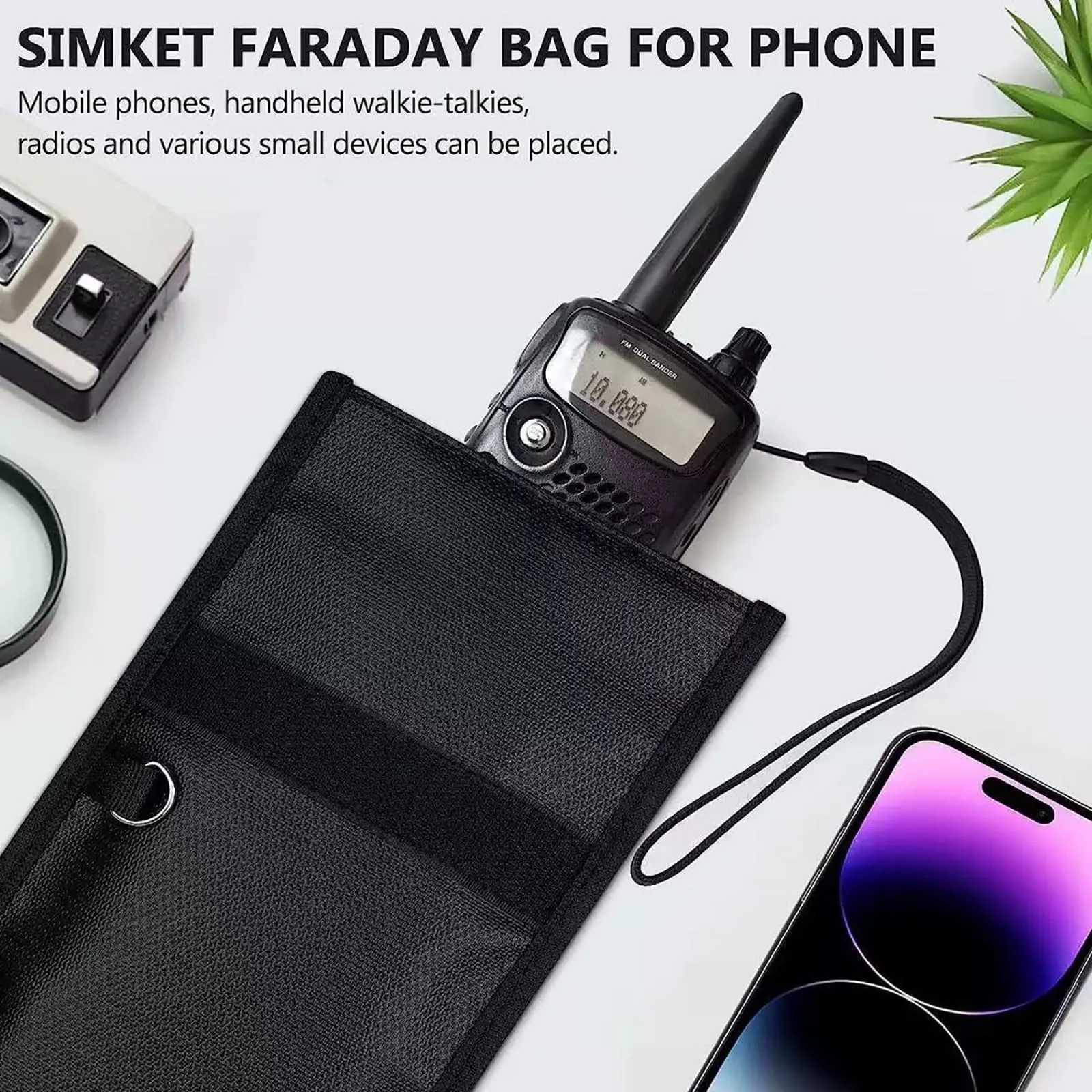 ELLENNE Borsa Faraday Schermata RFID, GPS, WiFi, 5G Smartphone Ignifuga, Extra Small (14 x 9 cm) - immagine 3