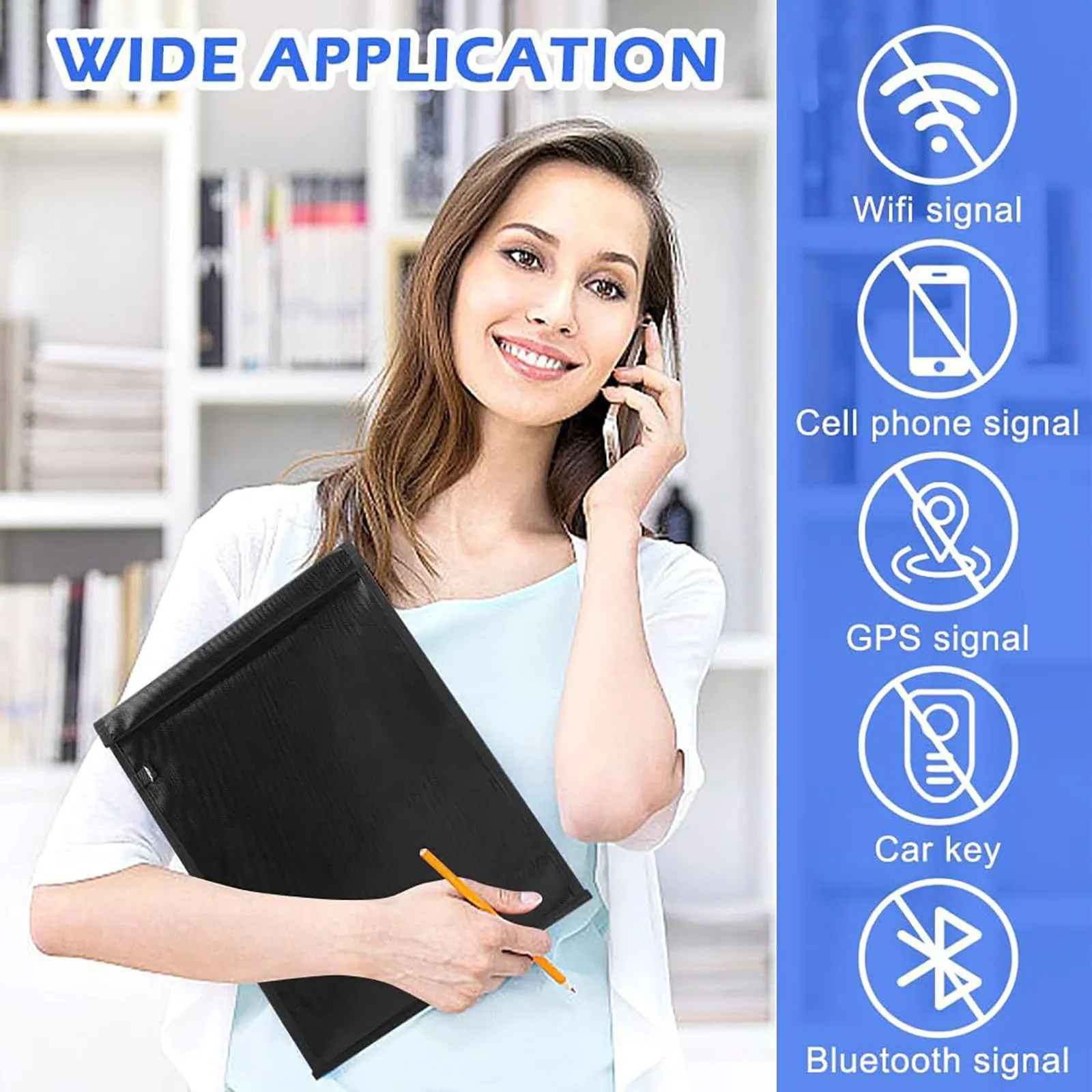 ELLENNE Borsa Faraday Schermata RFID, GPS, WiFi, 5G Smartphone Ignifuga, Extra Small (14 x 9 cm) - immagine 5
