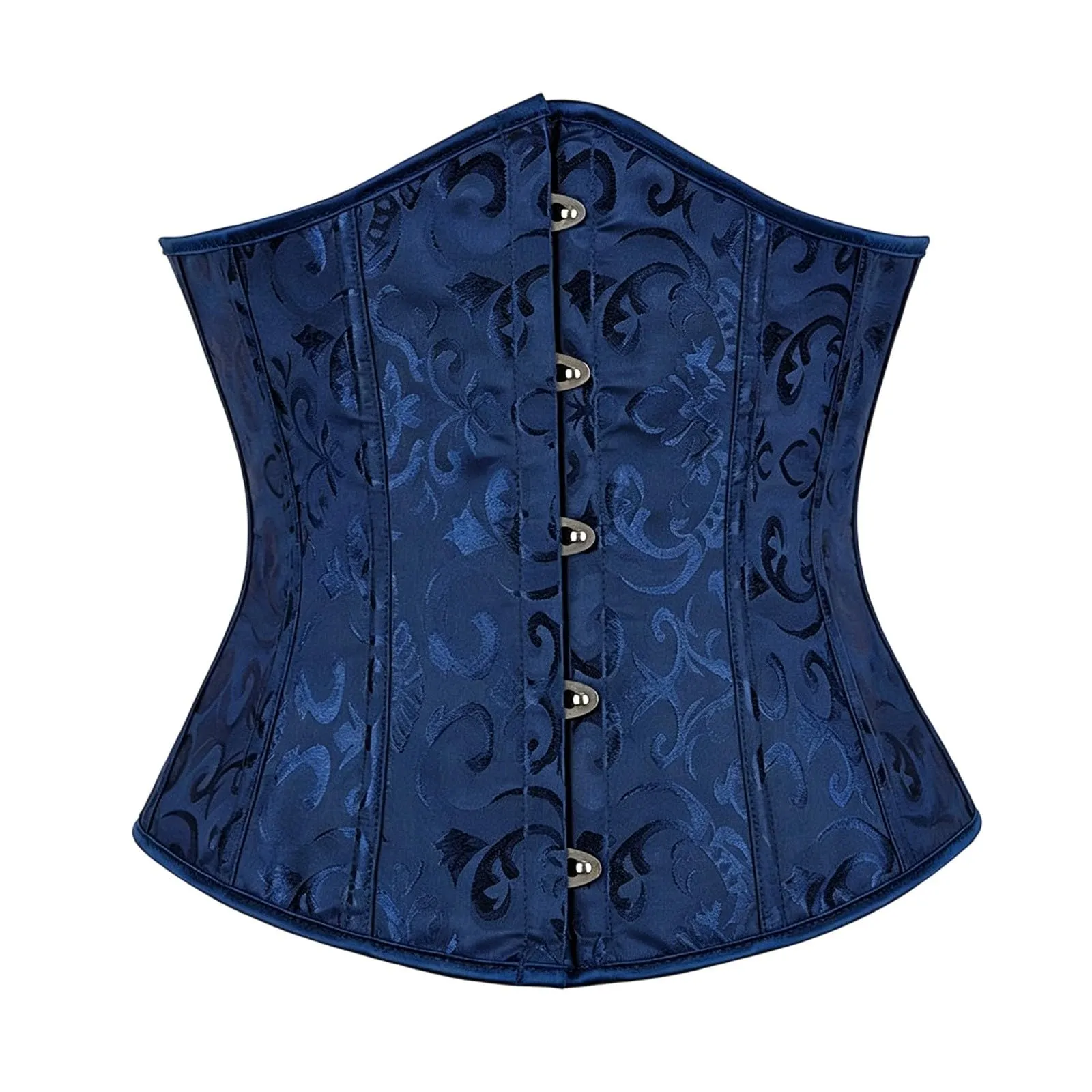 Generisch Corsetto da Donna Floreale Stile Gotico Medievale Steampunk, Blu Scuro, 6XL - immagine 3