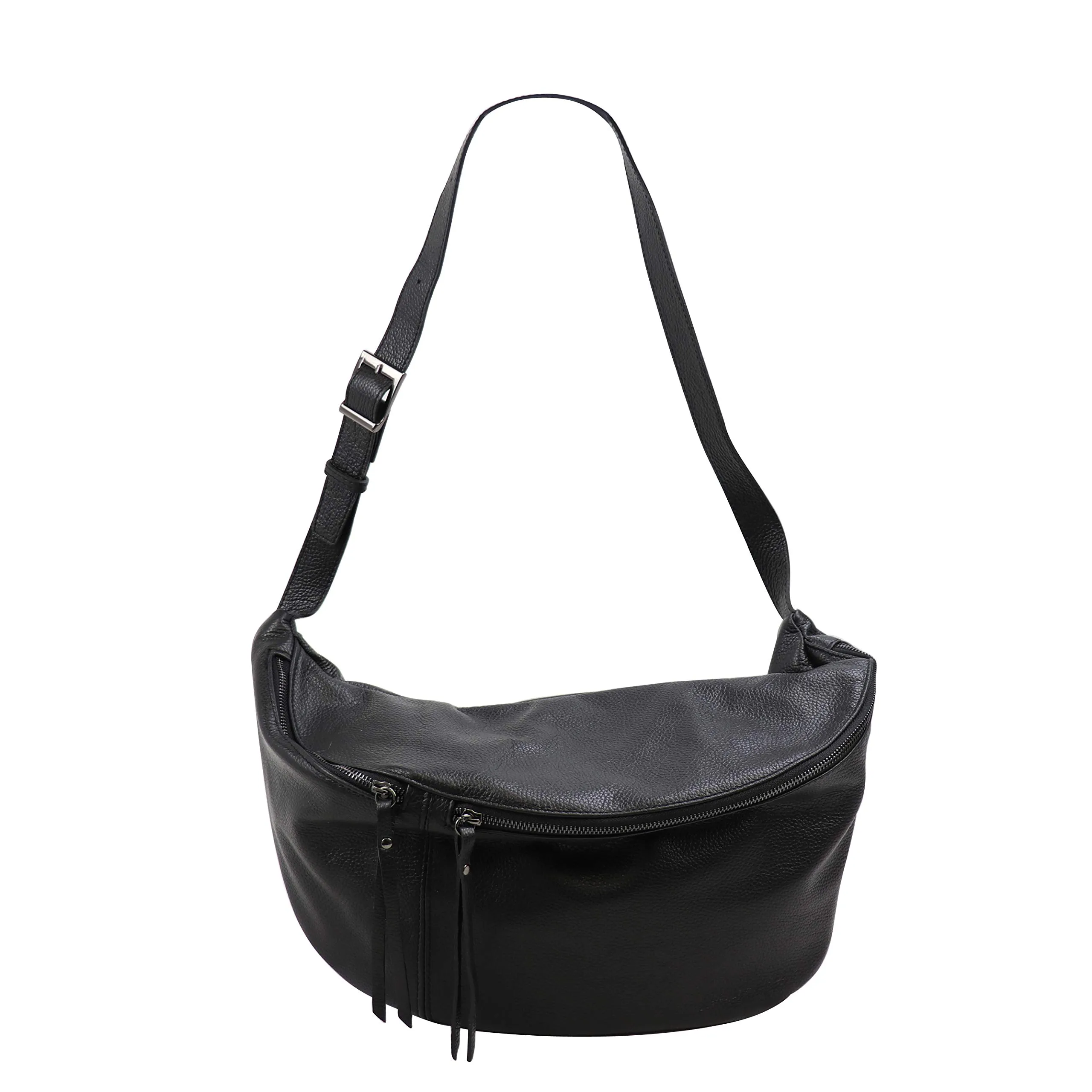 SH Leder Daniela G768 Marsupio in Pelle Nero, 49 x 28 cm - immagine 2