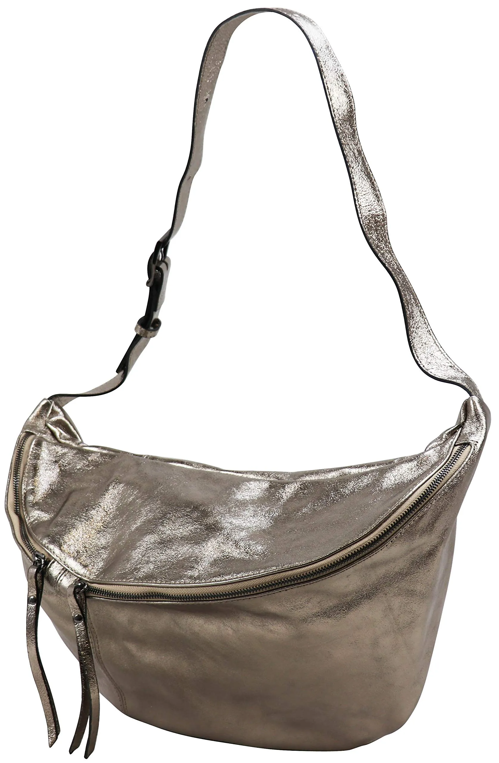 SH Leder Borsa da cintura in pelle Daniela G768, Bronzo Metallizzato, Medium (49 x 28 x 18 cm) - immagine 3