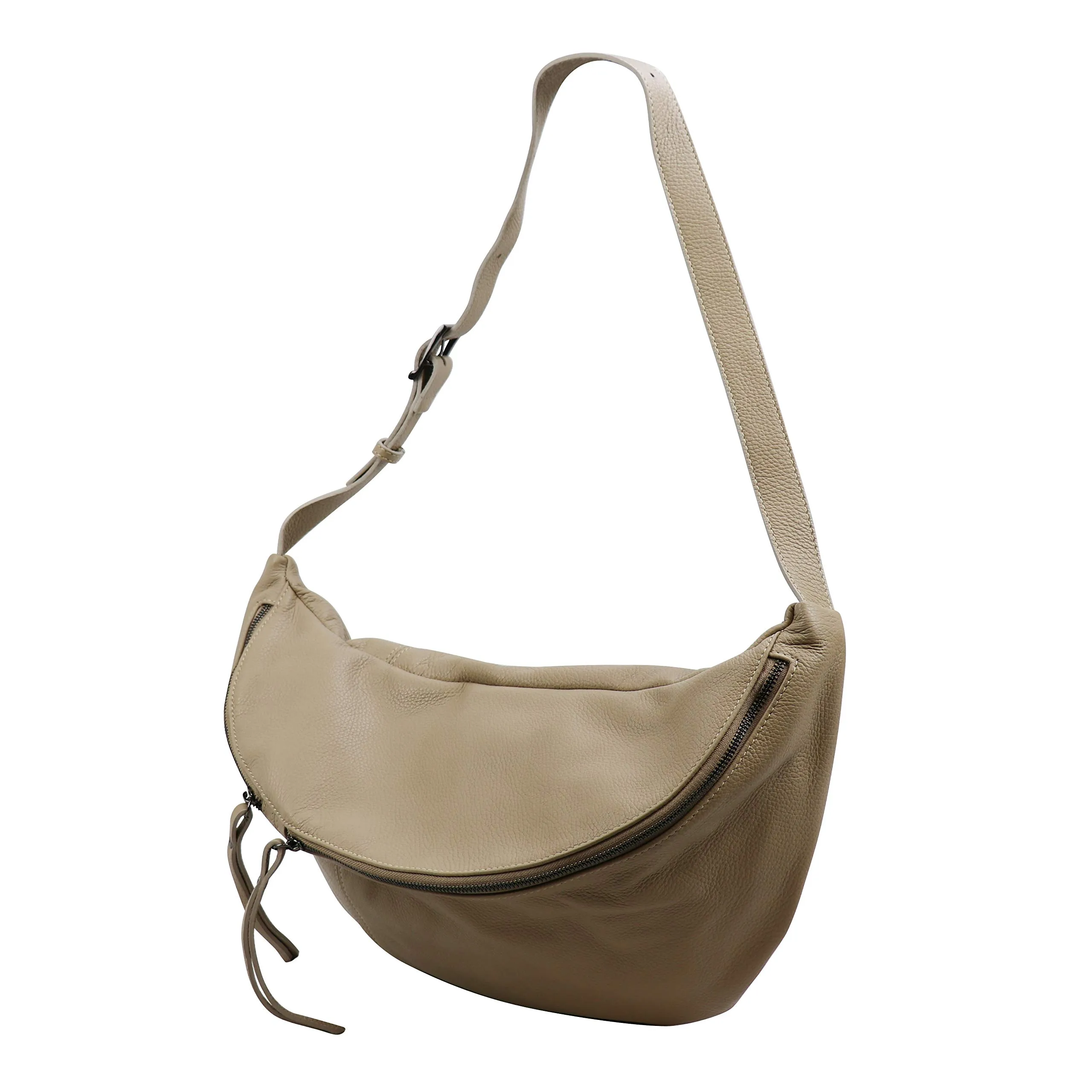 SH Leder Borsa da cintura in vera pelle Daniela G768, Grande, 49 x 28 cm - immagine 3