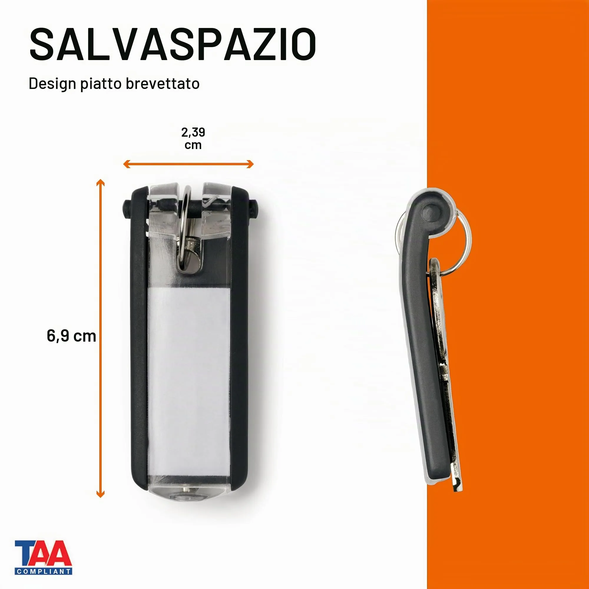 Durable Key Clip Portachiavi, 6 Pezzi, Nero, 195701 - immagine 2