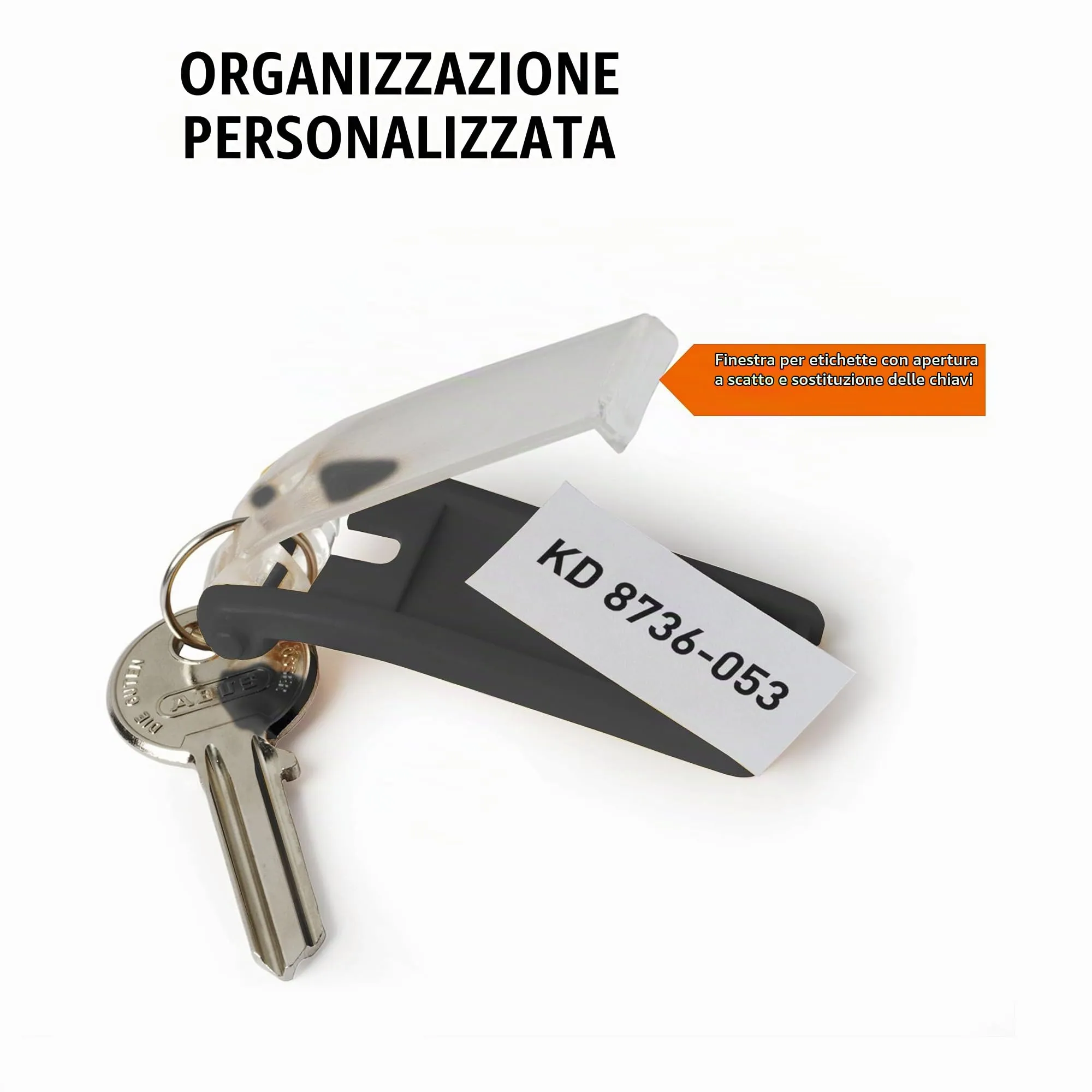 Durable Key Clip Portachiavi, 6 Pezzi, Nero, 195701 - immagine 4