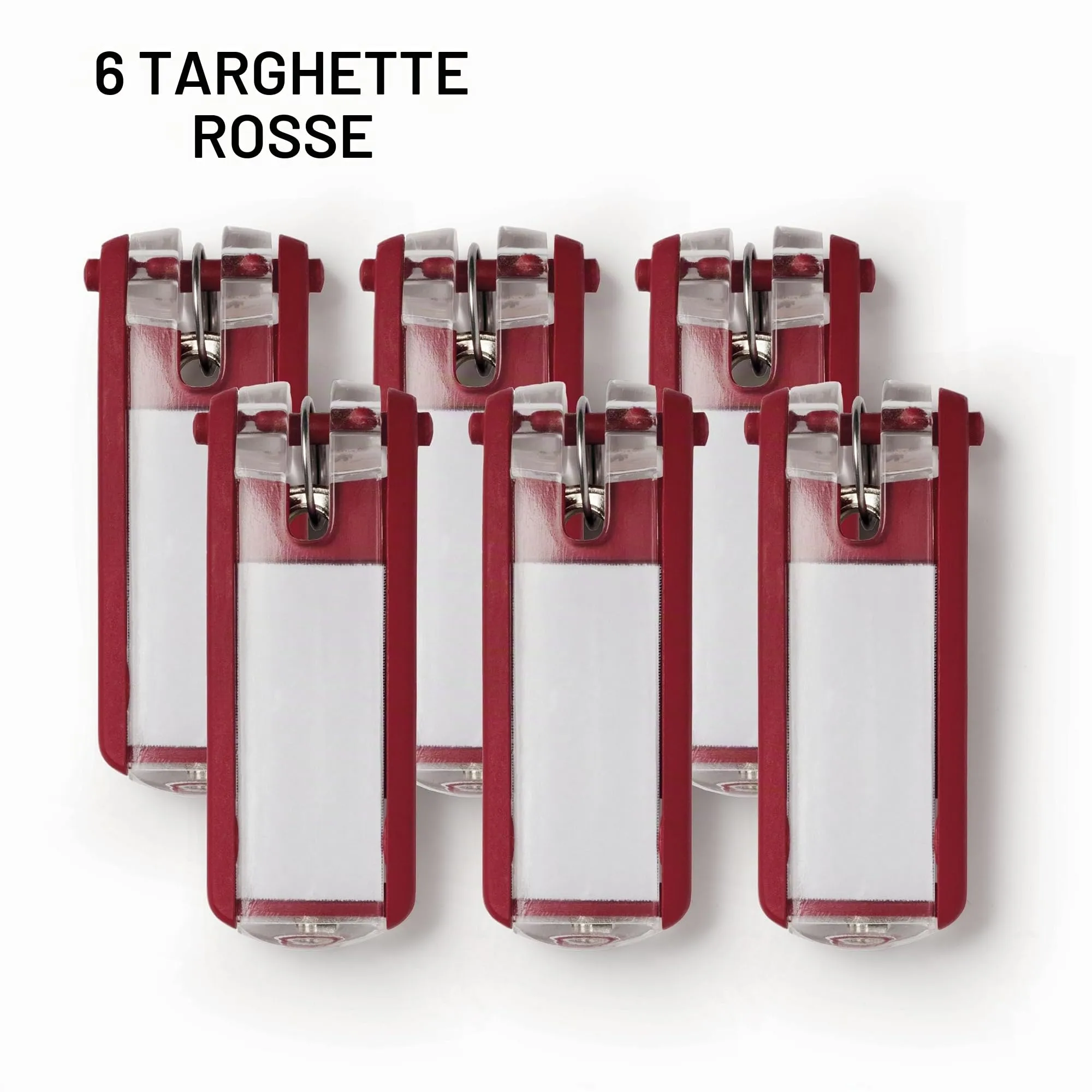 Durable 195703 Key Clip, Rosso, Confezione da 6 Pezzi - immagine 5